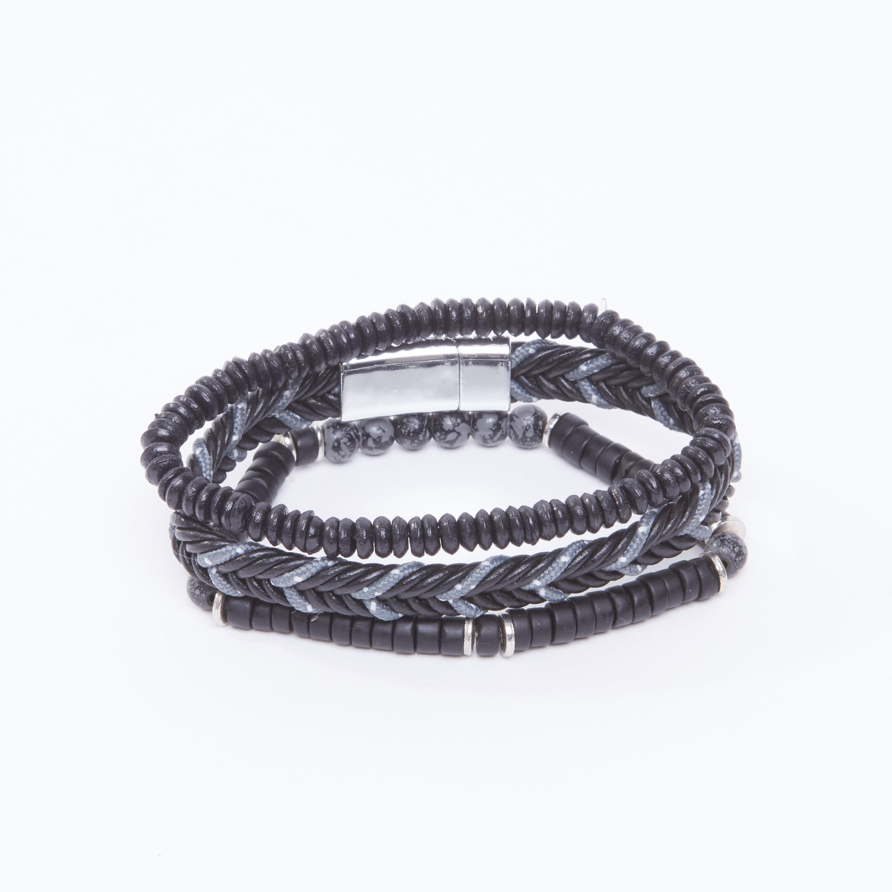 أساور مزيّنة - طقم من 3 قطع-men-watchesandjewellery-bracelets-image-1