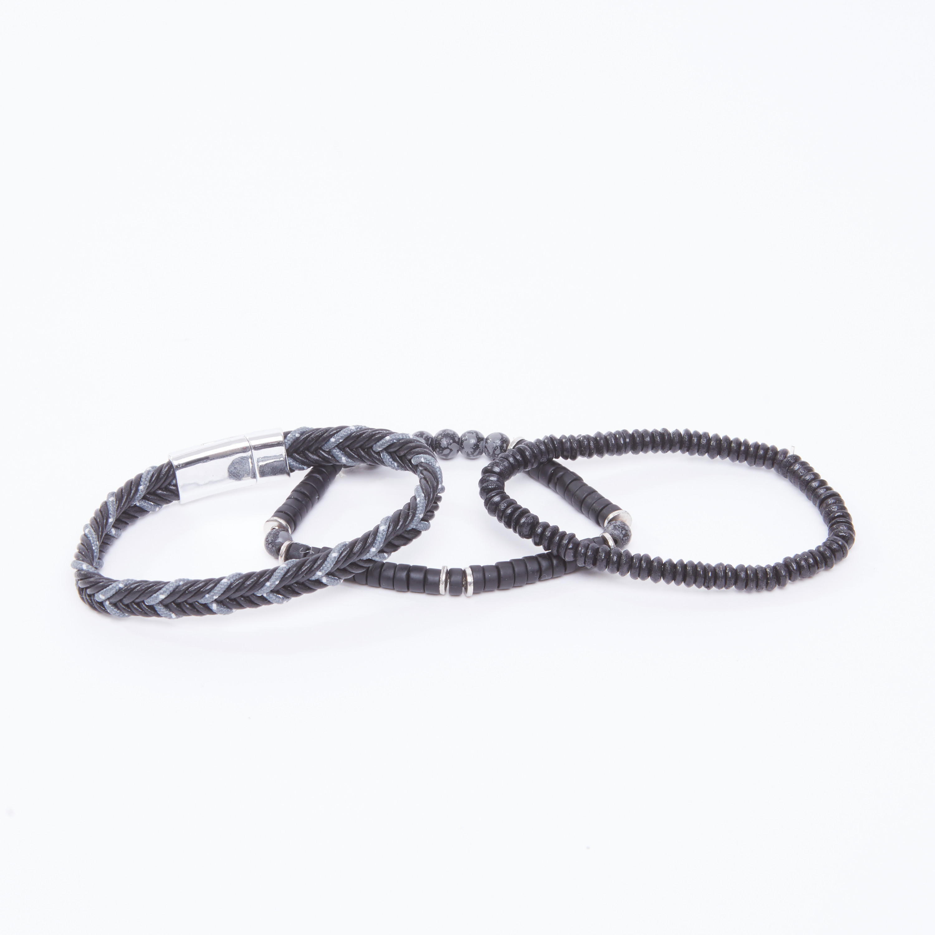 أساور مزيّنة - طقم من 3 قطع-men-watchesandjewellery-bracelets-image-3