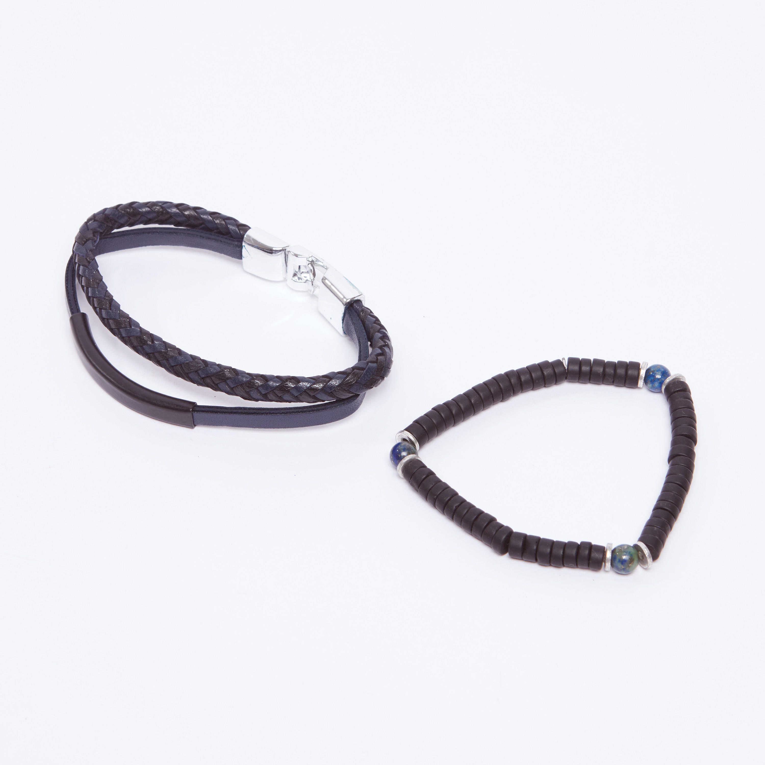 أساور مزيّنة - طقم من 2 قطع-men-watchesandjewellery-bracelets-image-1