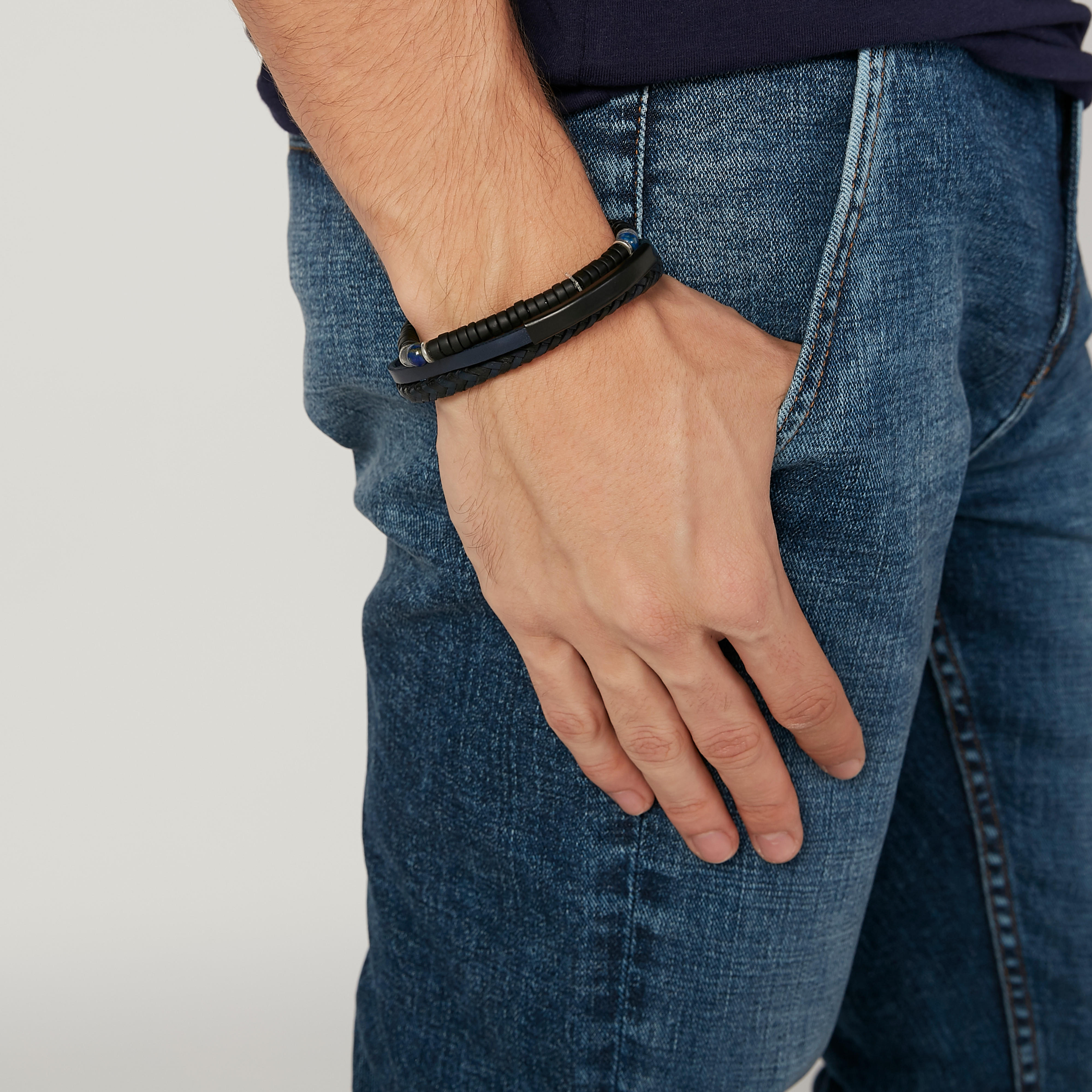 أساور مزيّنة - طقم من 2 قطع-men-watchesandjewellery-bracelets-image-2