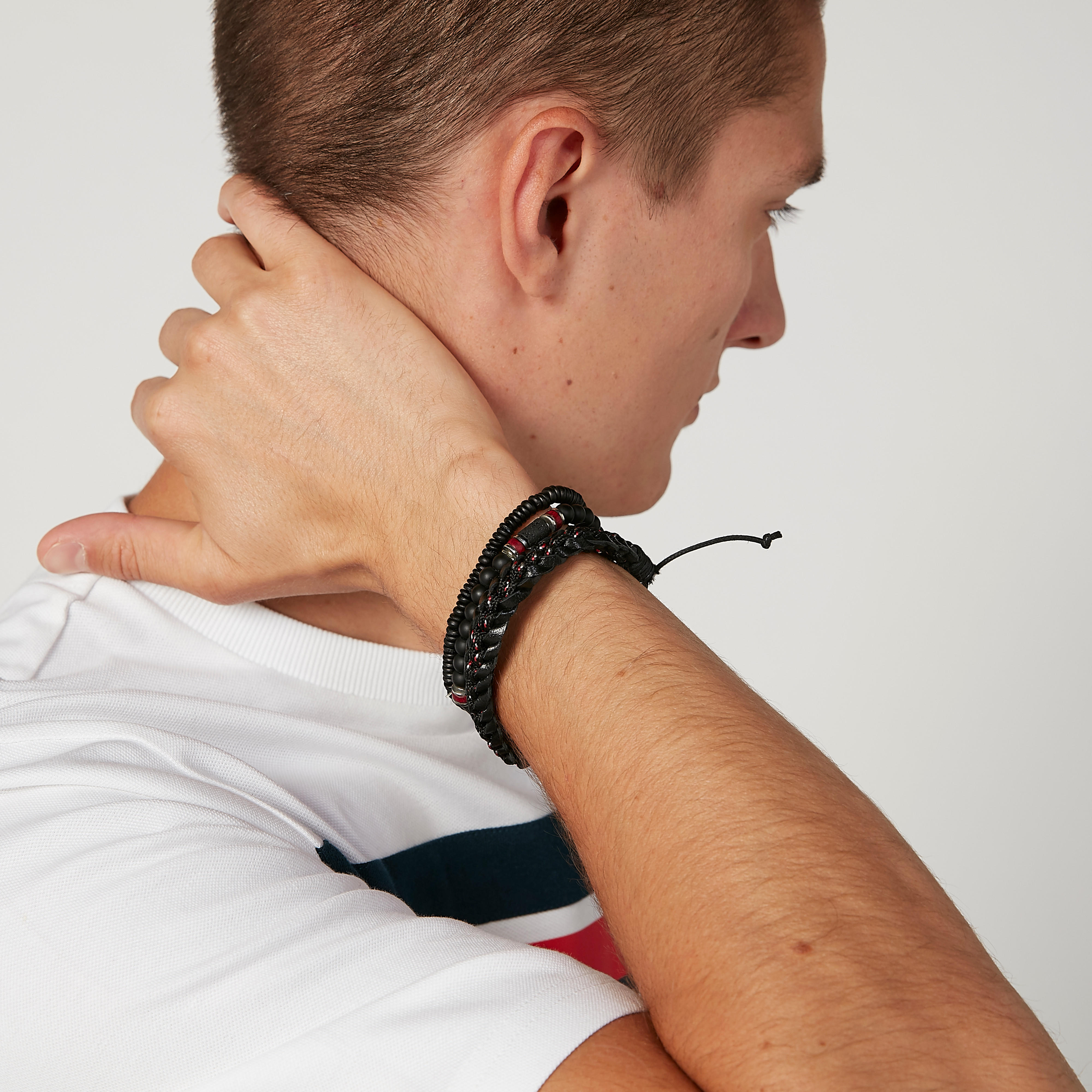 اساور مزينة - طقم من 3 قطع-men-watchesandjewellery-bracelets-image-2