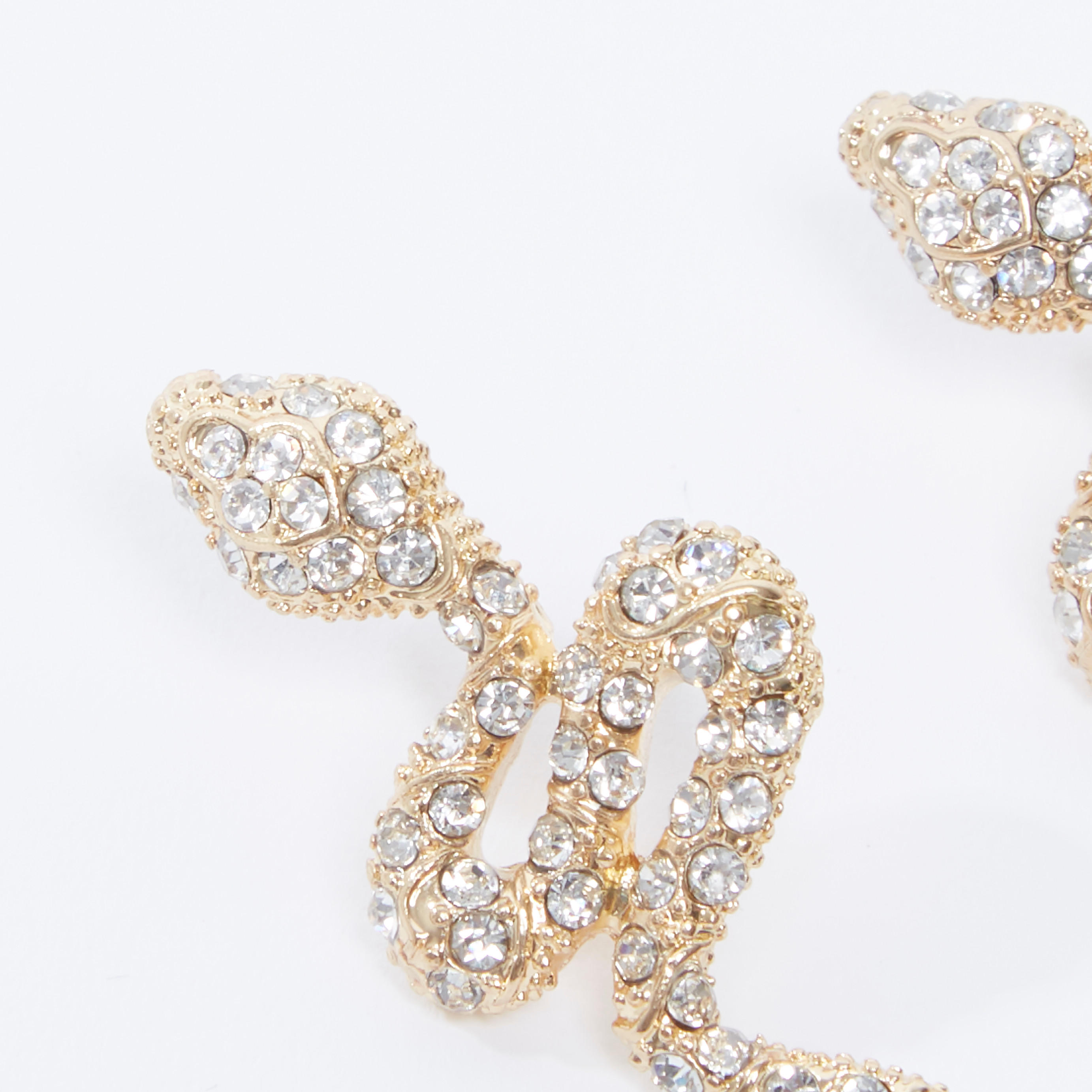Studded Snake Shape Dangling Earrings with Pushback Closure-women-watchesandjewellery-jewellery-earrings-image-3