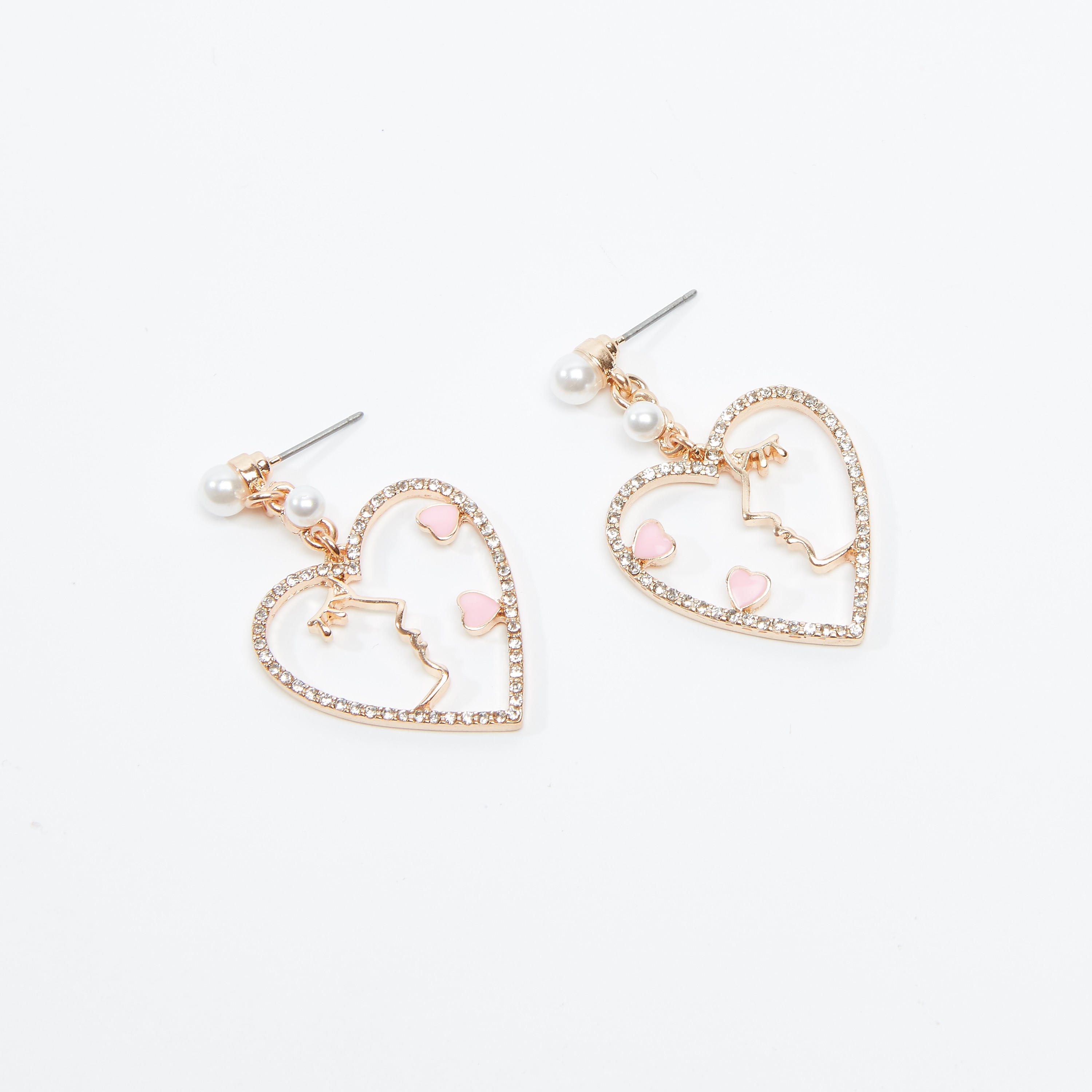 حلقان بدلّاية مزيّنة ومكبس إغلاق-women-watchesandjewellery-jewellery-earrings-image-3