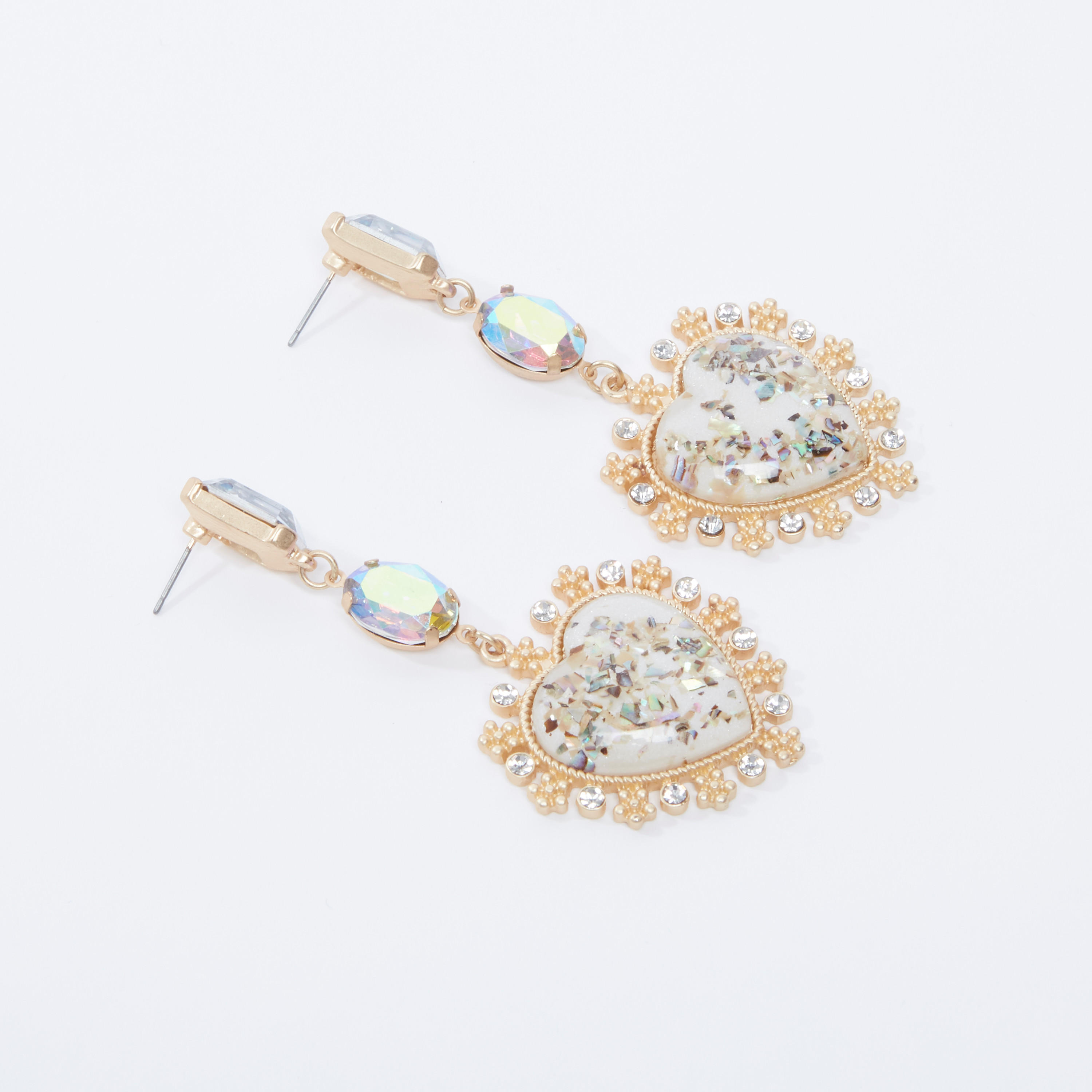 حلق مرصّع بدلّاية ومكبس إغلاق-women-watchesandjewellery-jewellery-earrings-image-1
