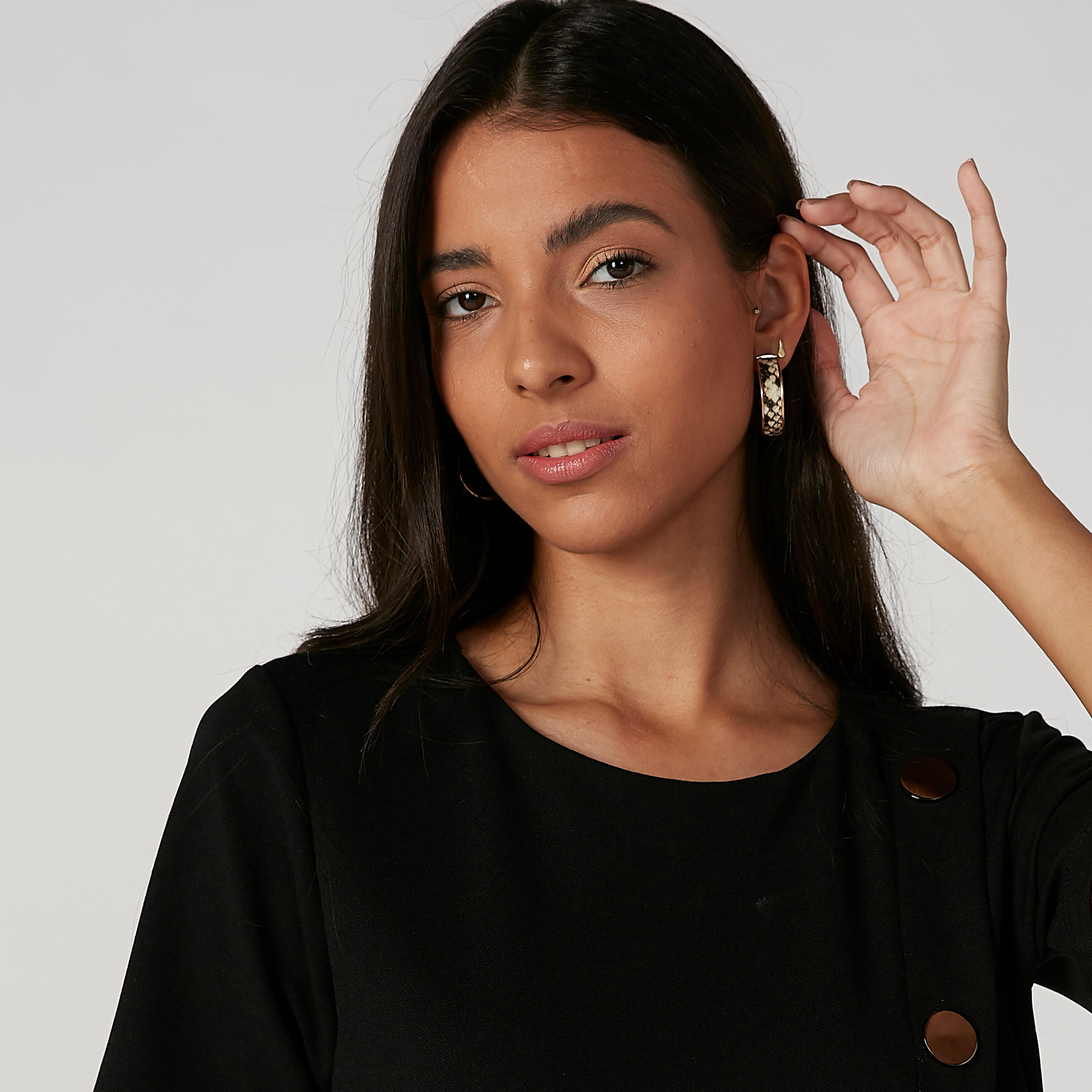حلقان متنوعة بمكبس إغلاق - طقم من 3 أزواج-women-watchesandjewellery-jewellery-earrings-image-2