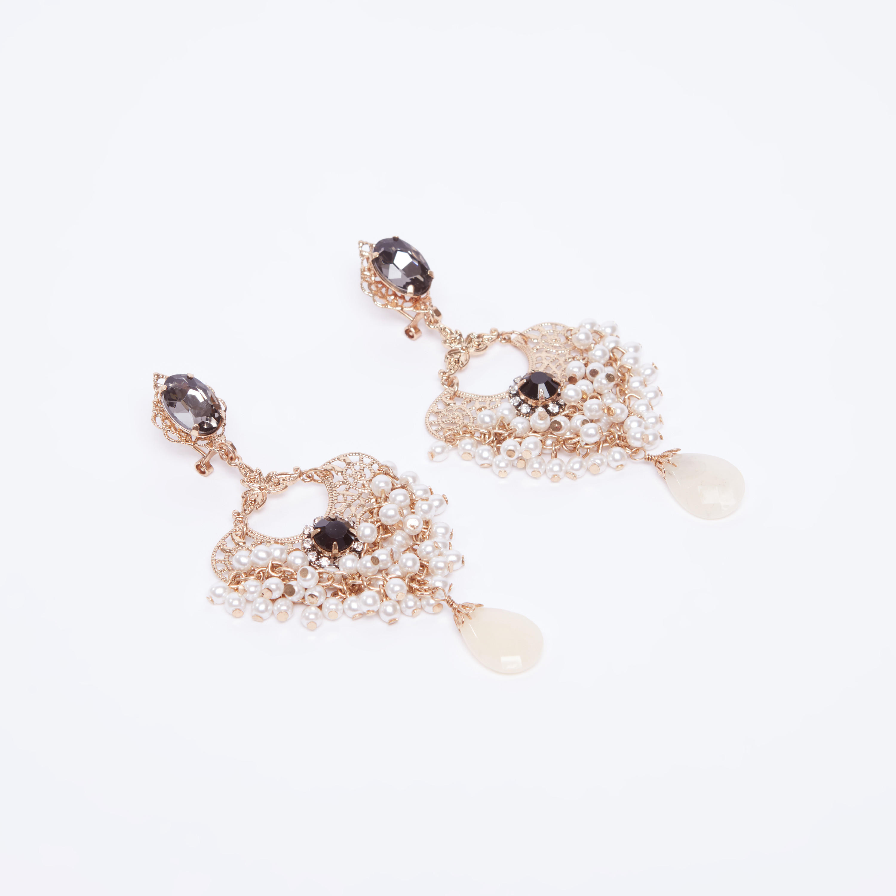 Embellished Dangling Earrings with Pushback Closure-women-watchesandjewellery-jewellery-earrings-image-1