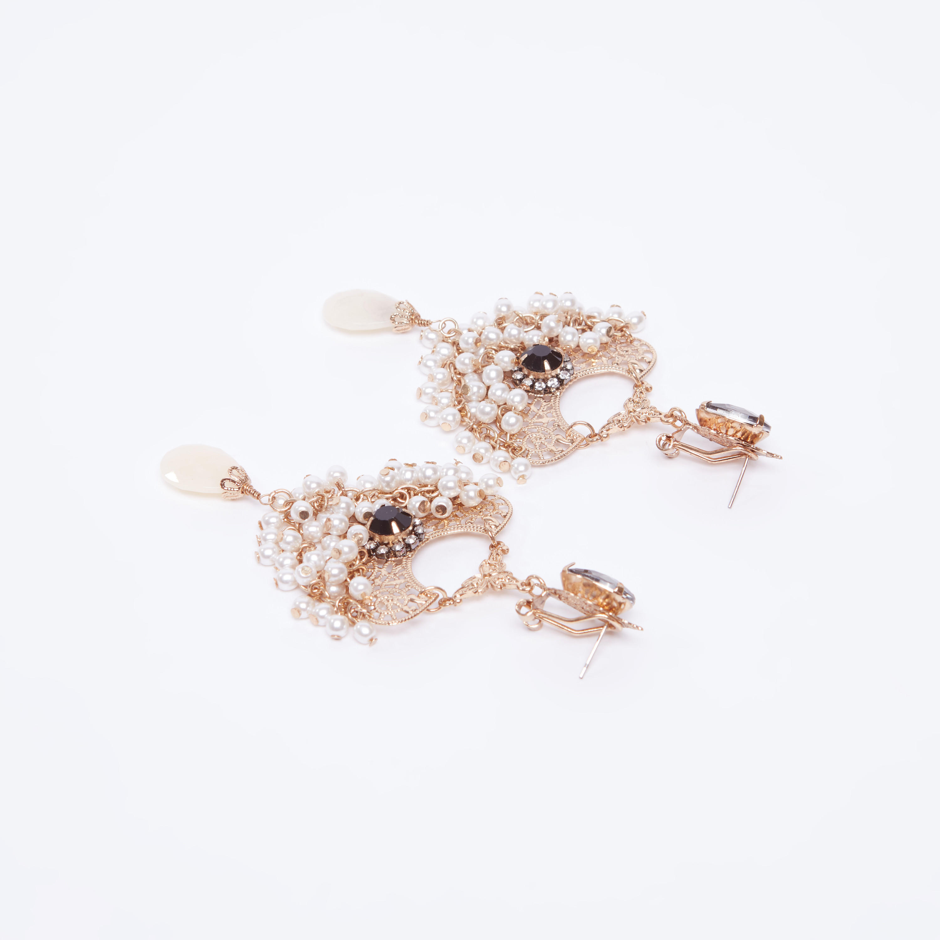 Embellished Dangling Earrings with Pushback Closure-women-watchesandjewellery-jewellery-earrings-image-3