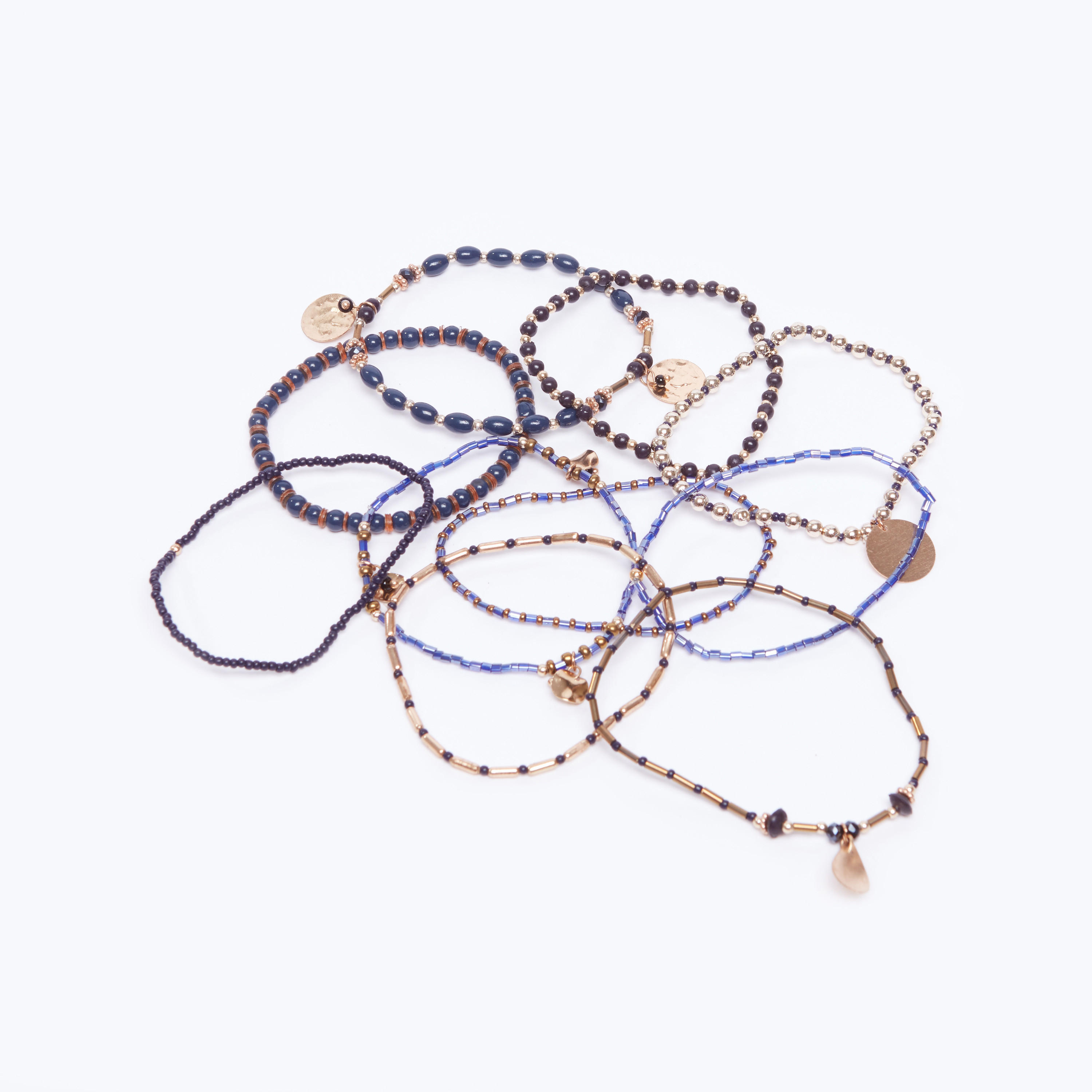 طقم أساور خرز من 10 قطع-women-watchesandjewellery-jewellery-banglesandbracelets-image-3