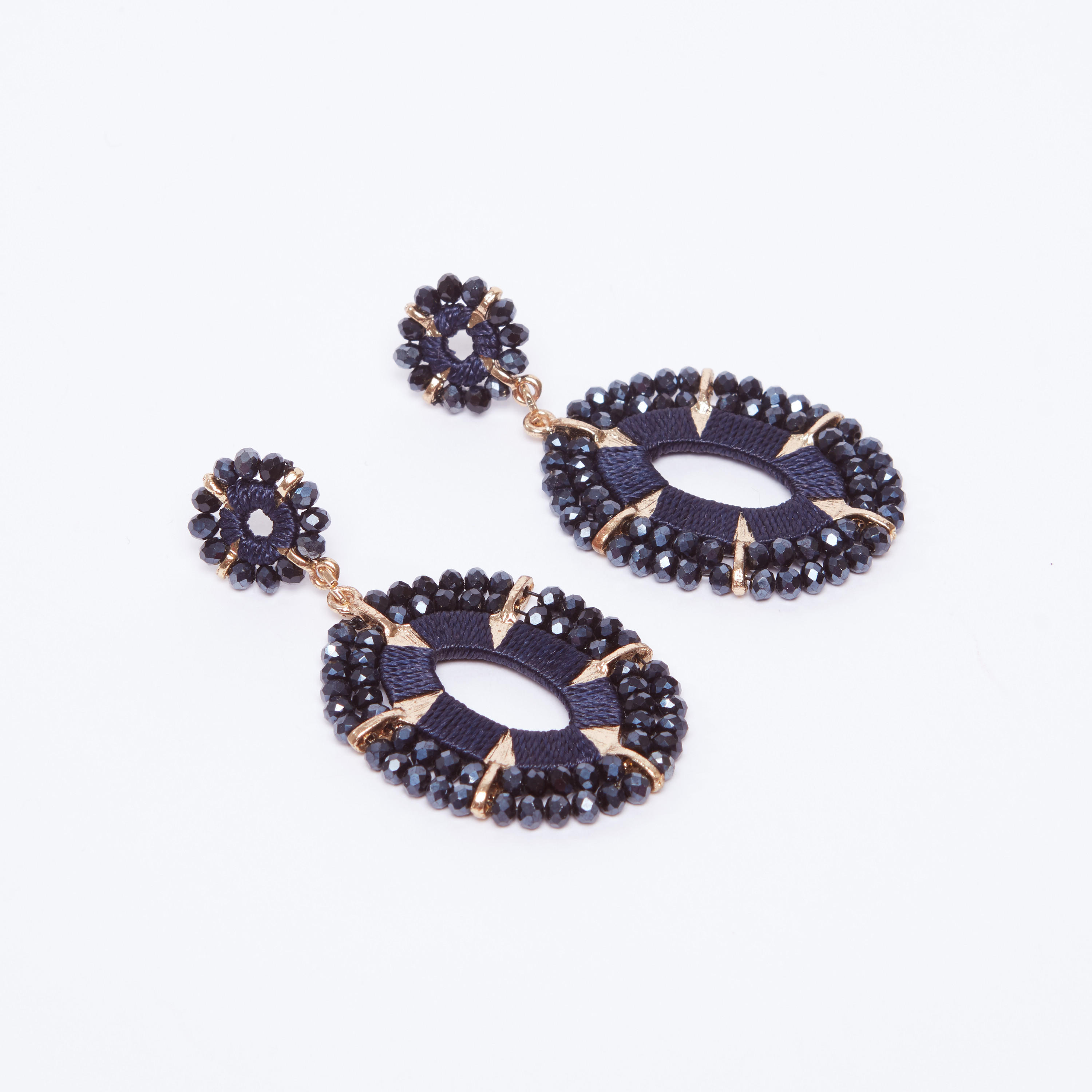 Embellished Dangling Earrings with Pushback Closure-women-watchesandjewellery-jewellery-earrings-image-1