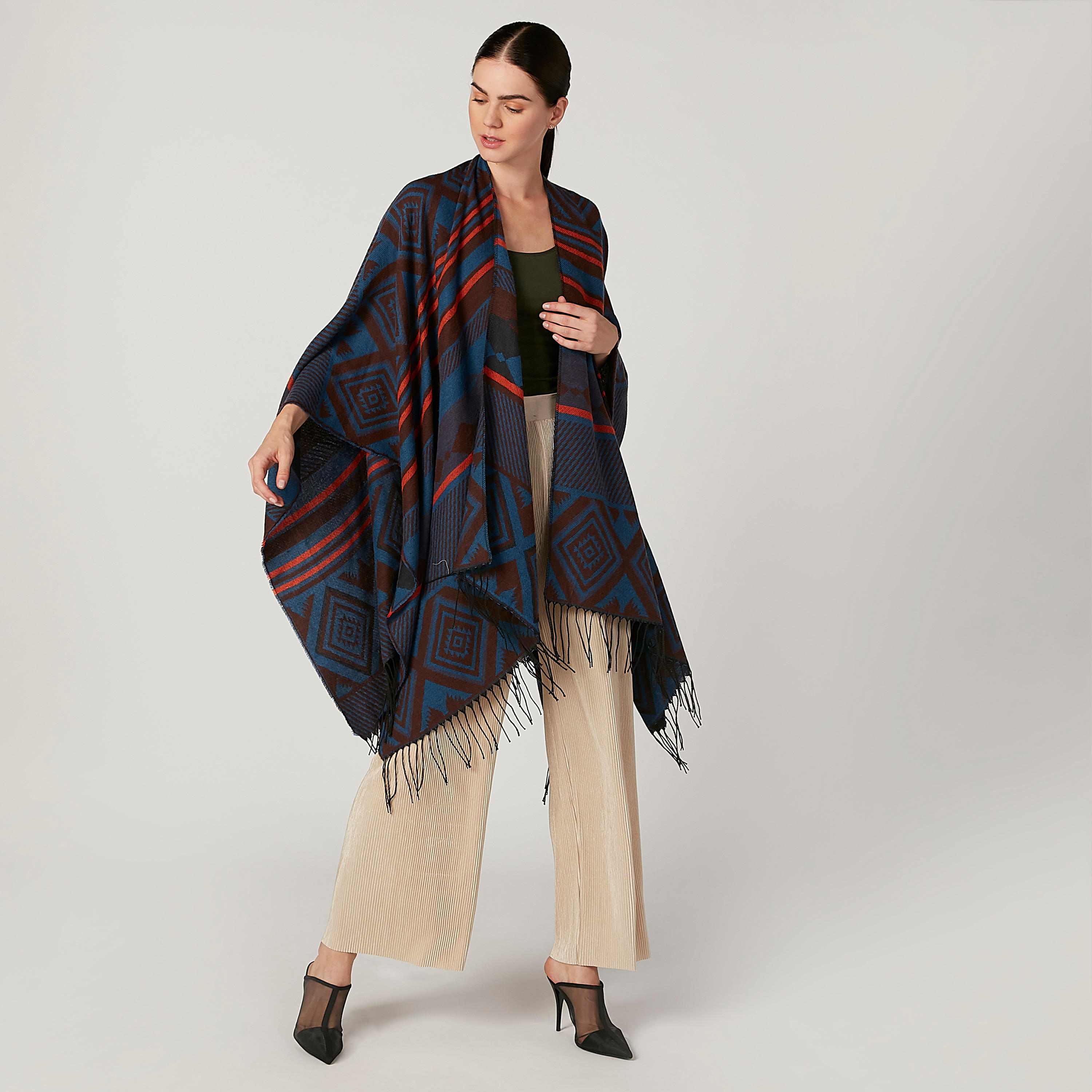كارديجان بقصّة واسعة وأكمام متصلة وطبعات من آيكونيك-women-winterwear-cardigansandjumpers-cardigans-image-2