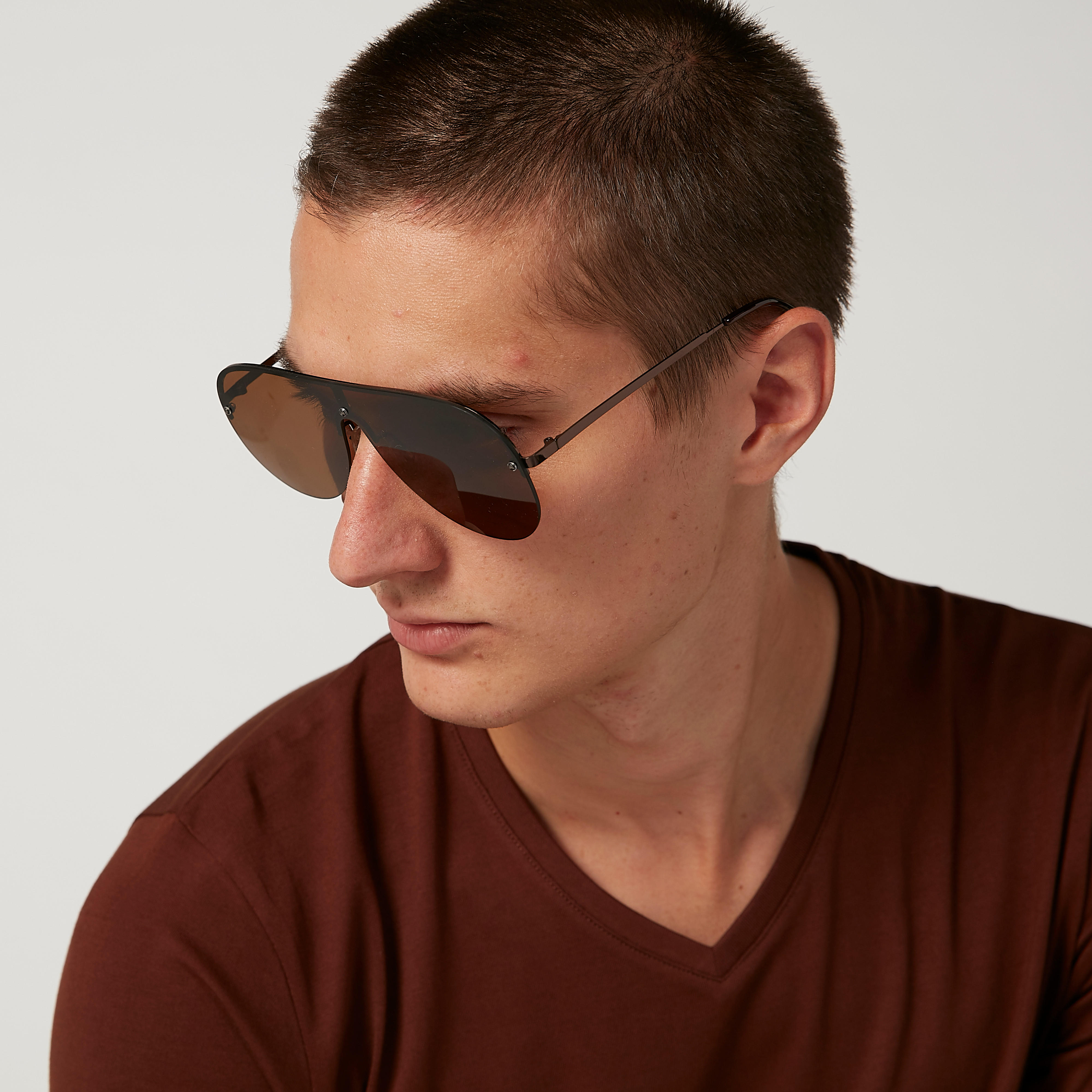 Plain Aviators with Nose Pads and Temple Tips-men-sunglasses-image-2