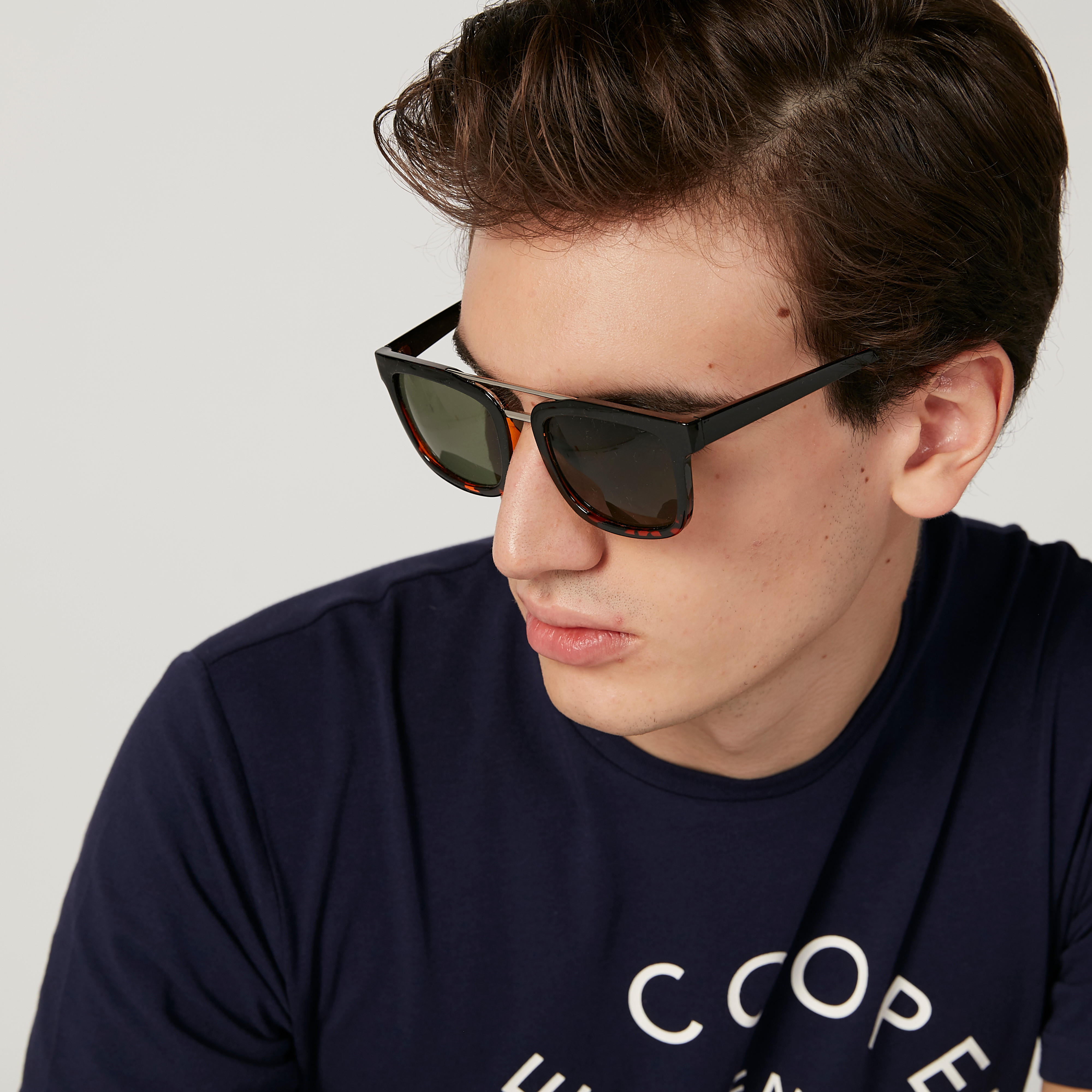 نظّارة شمسية بإطار كامل مطبوع ووسادات للأنف-men-sunglasses-image-2