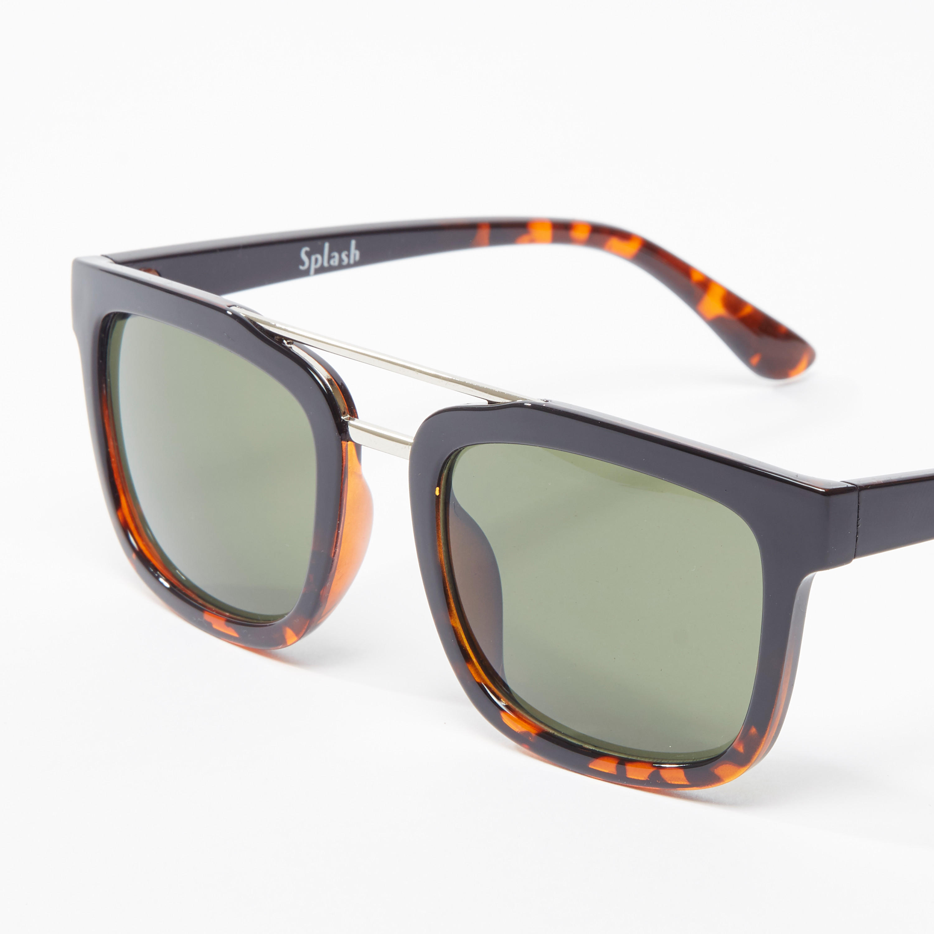 نظّارة شمسية بإطار كامل مطبوع ووسادات للأنف-men-sunglasses-image-3