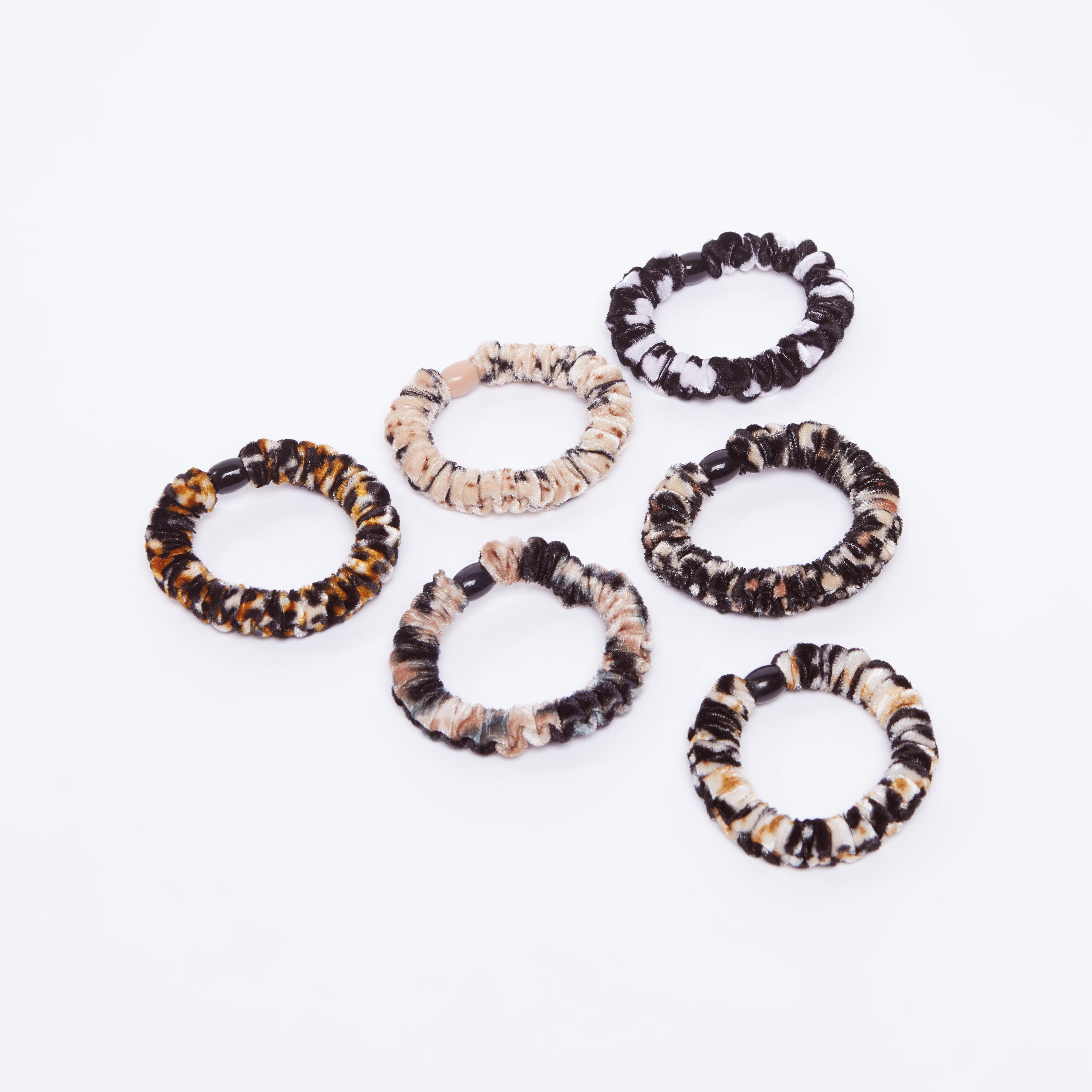 ربطة شعر بارزة الملمس - طقم من 6 قطع-women-hairaccessories-image-1