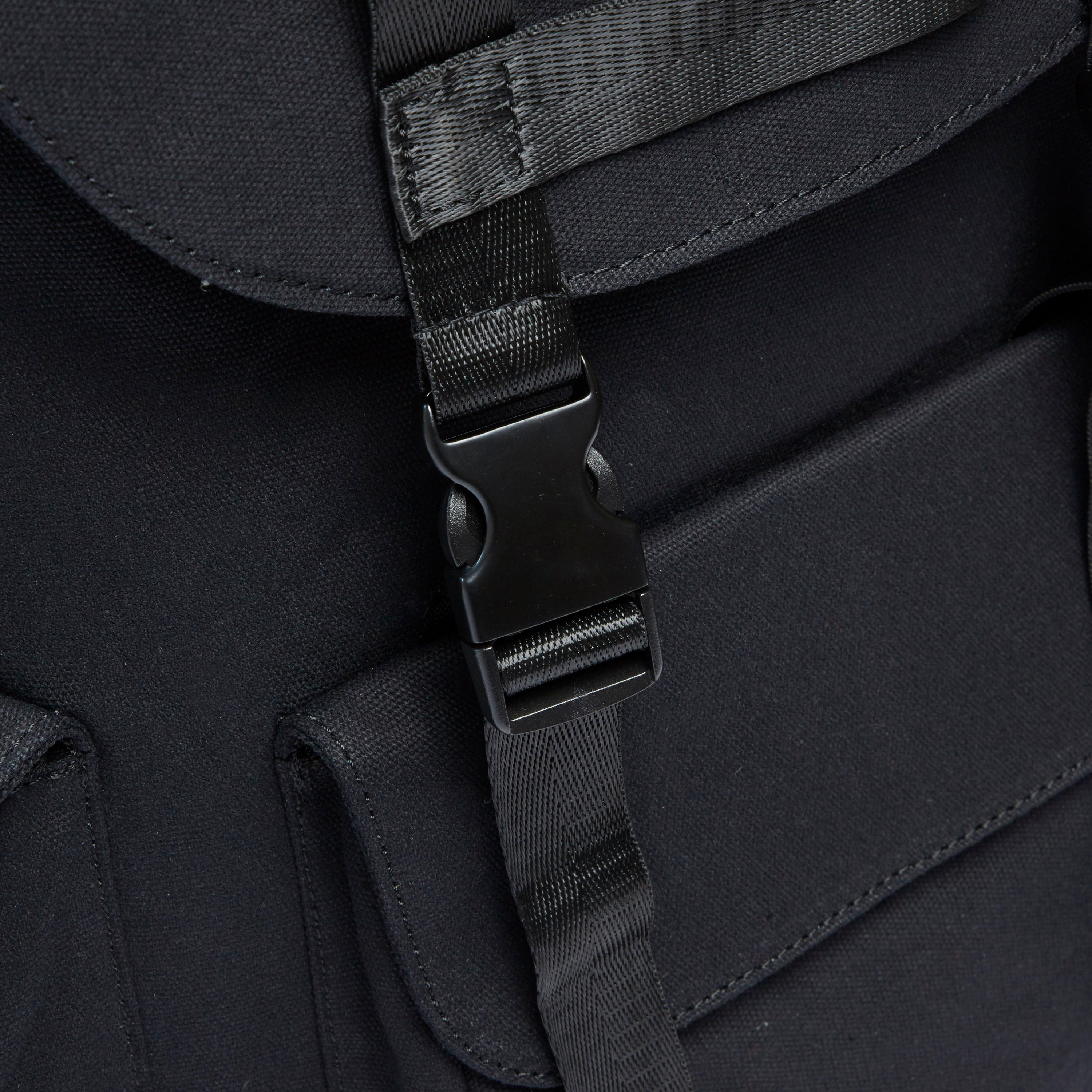 Panelled Backpack with Flap Compartments and Shoulder Straps-men-bags-image-5