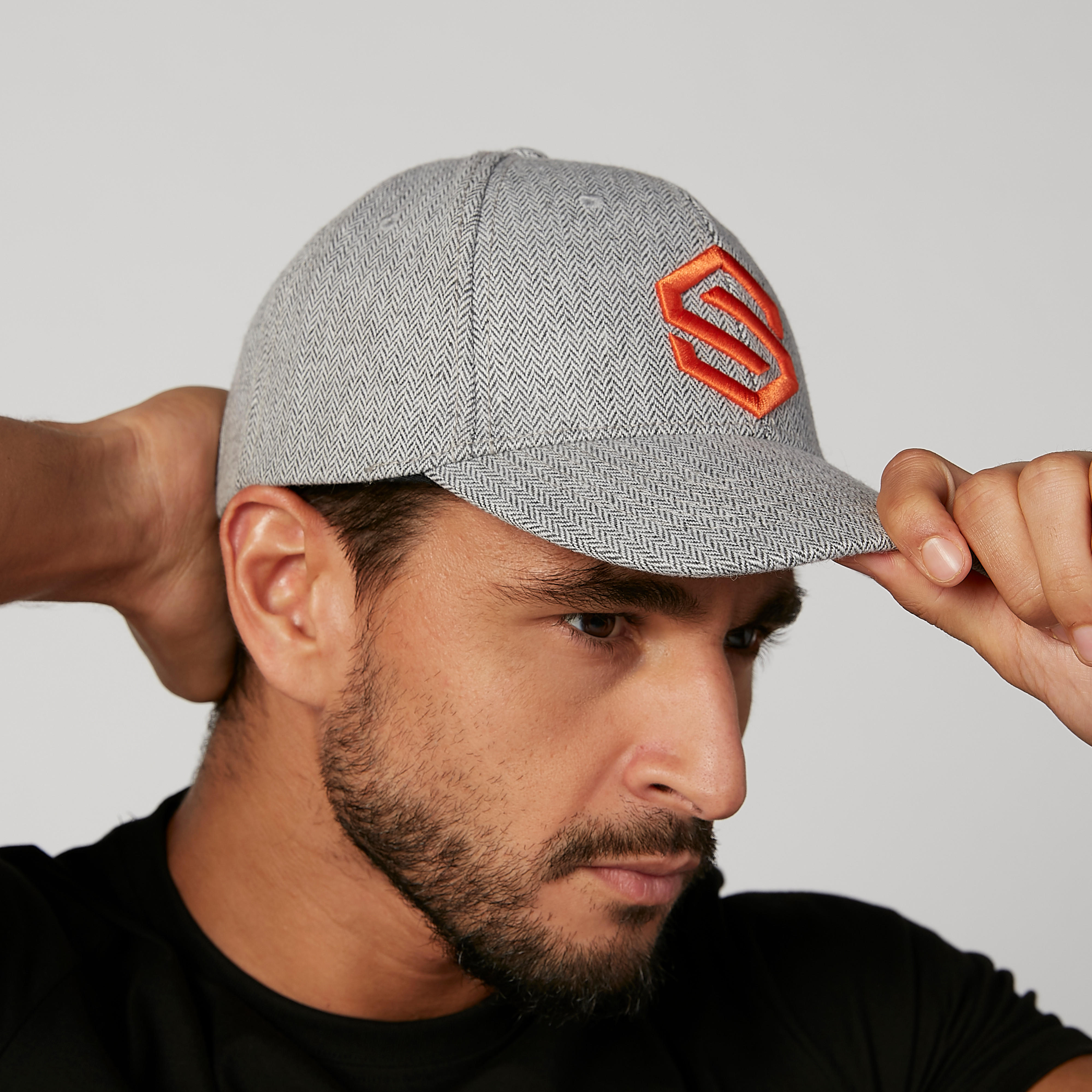 Textured Cap with Snap Closure-men-caps-image-2