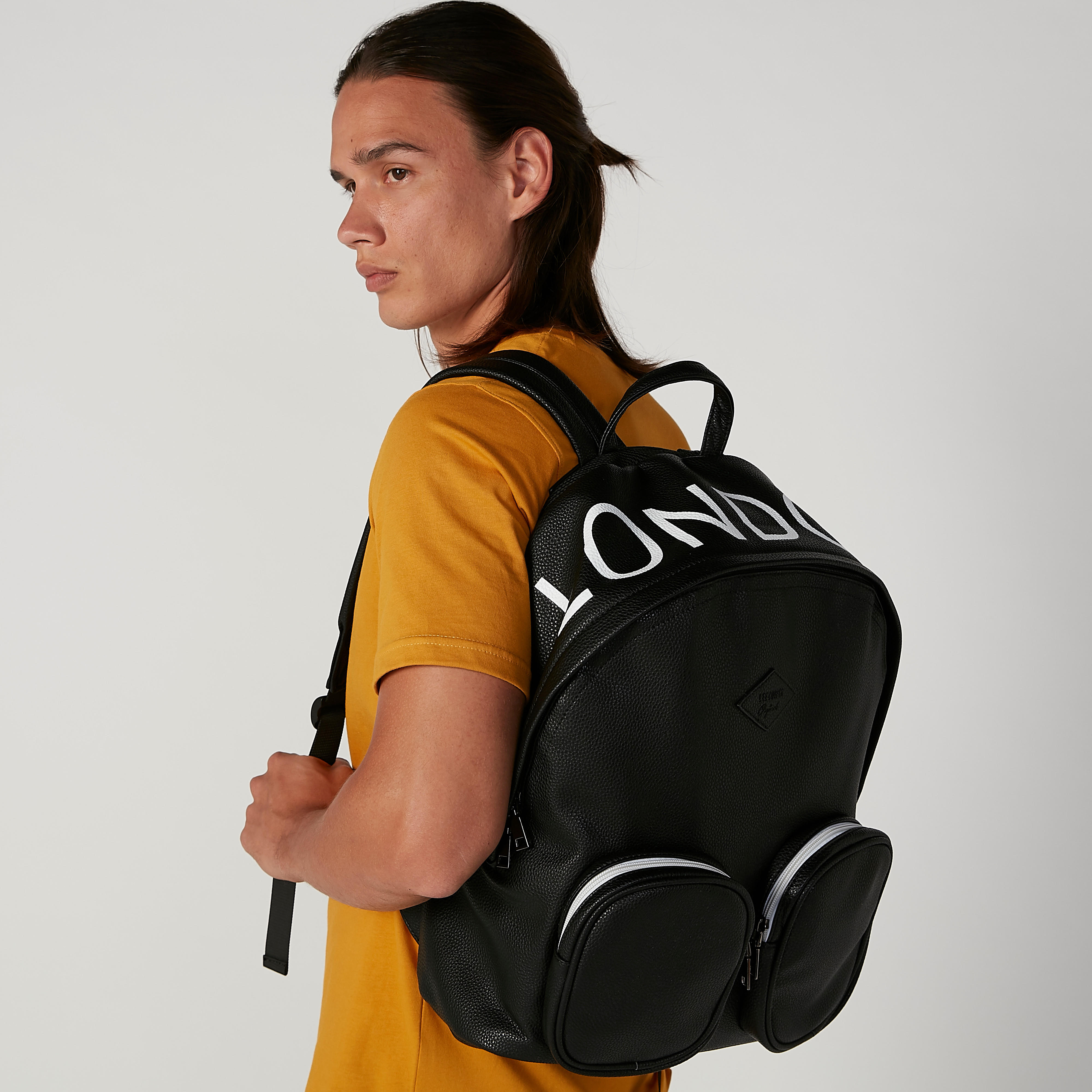 Printed Backpack with Zip Closure-men-bags-image-2