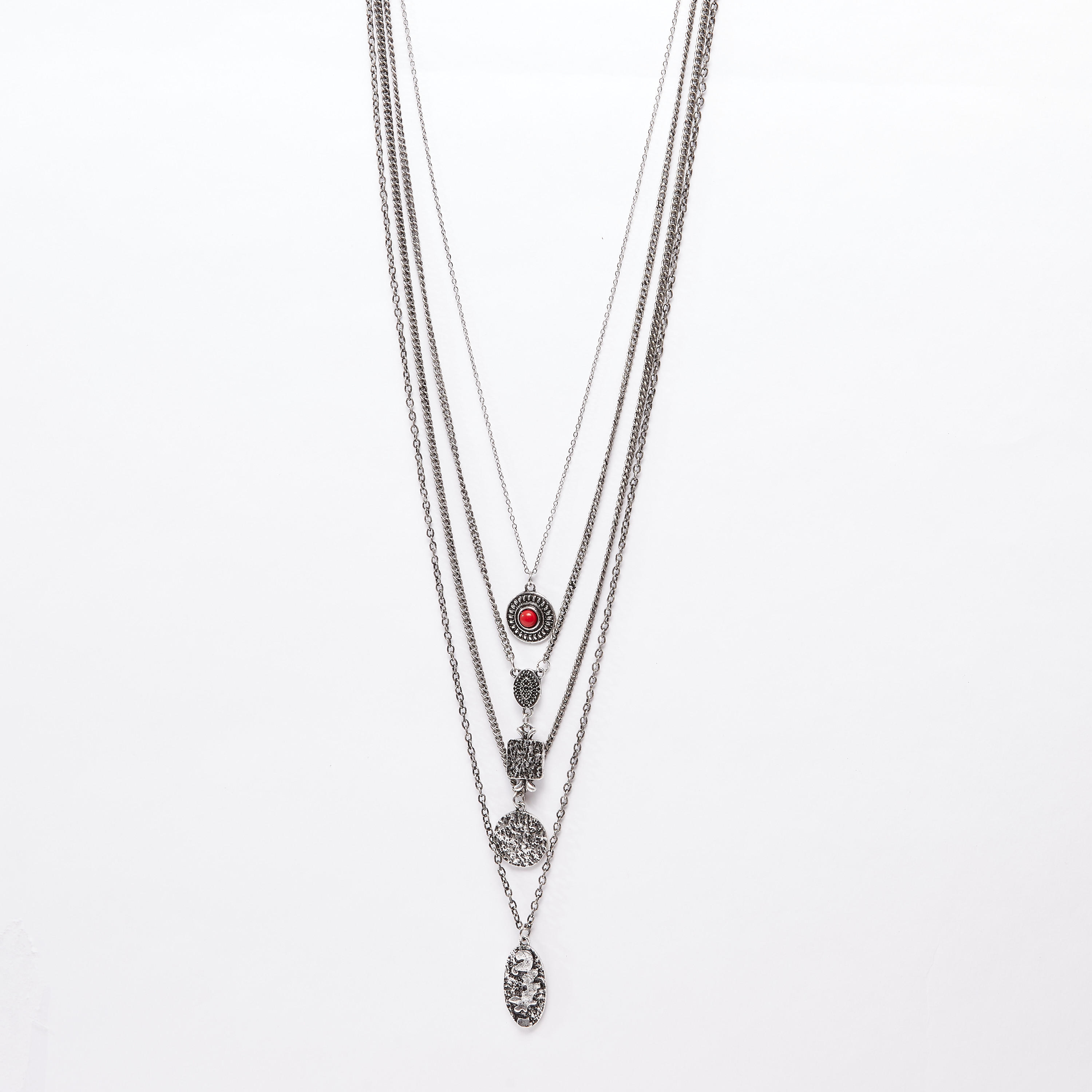 Embellished Layered Necklace with Lobster Clasp-men-watchesandjewellery-necklacesandpendants-image-1