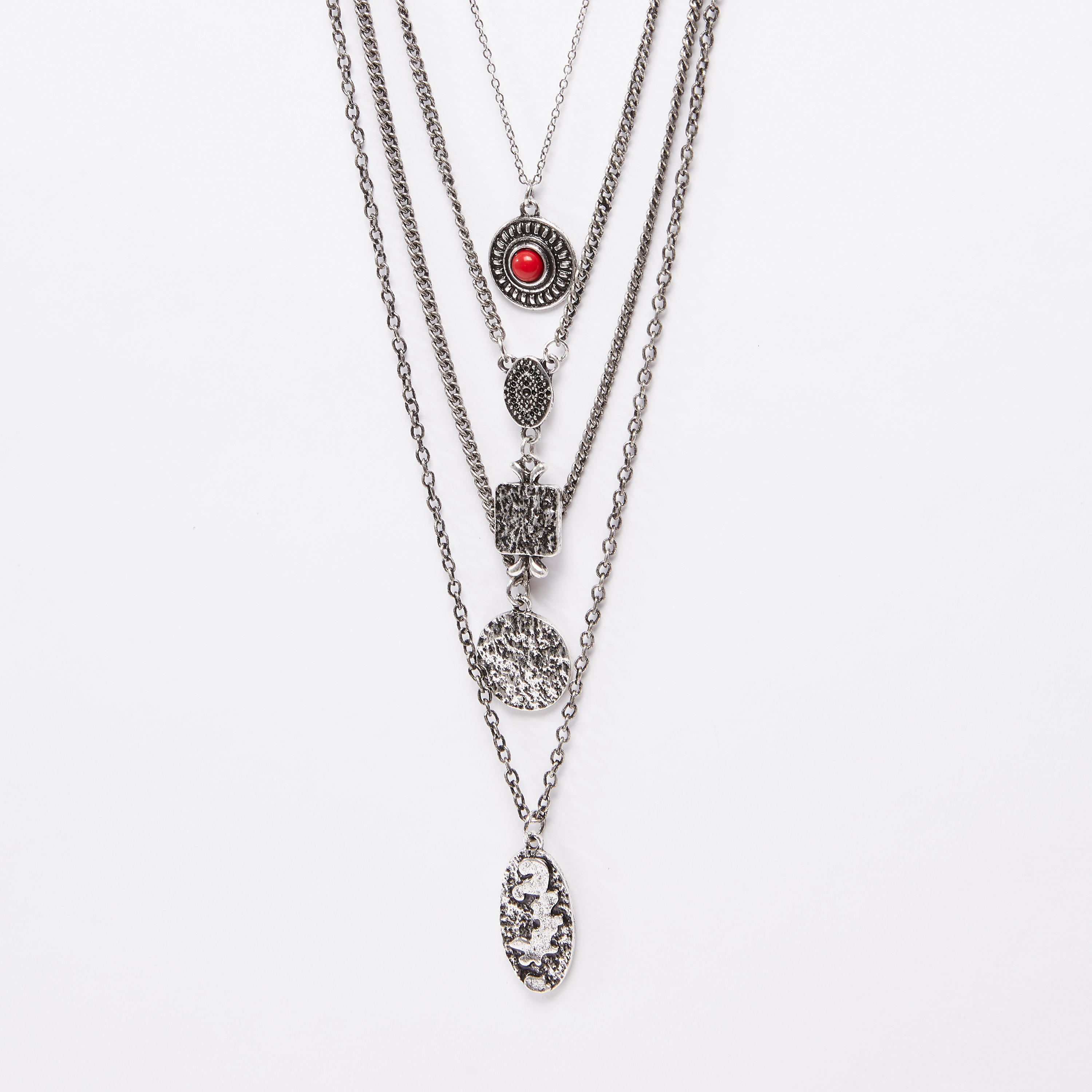 Embellished Layered Necklace with Lobster Clasp-men-watchesandjewellery-necklacesandpendants-image-3
