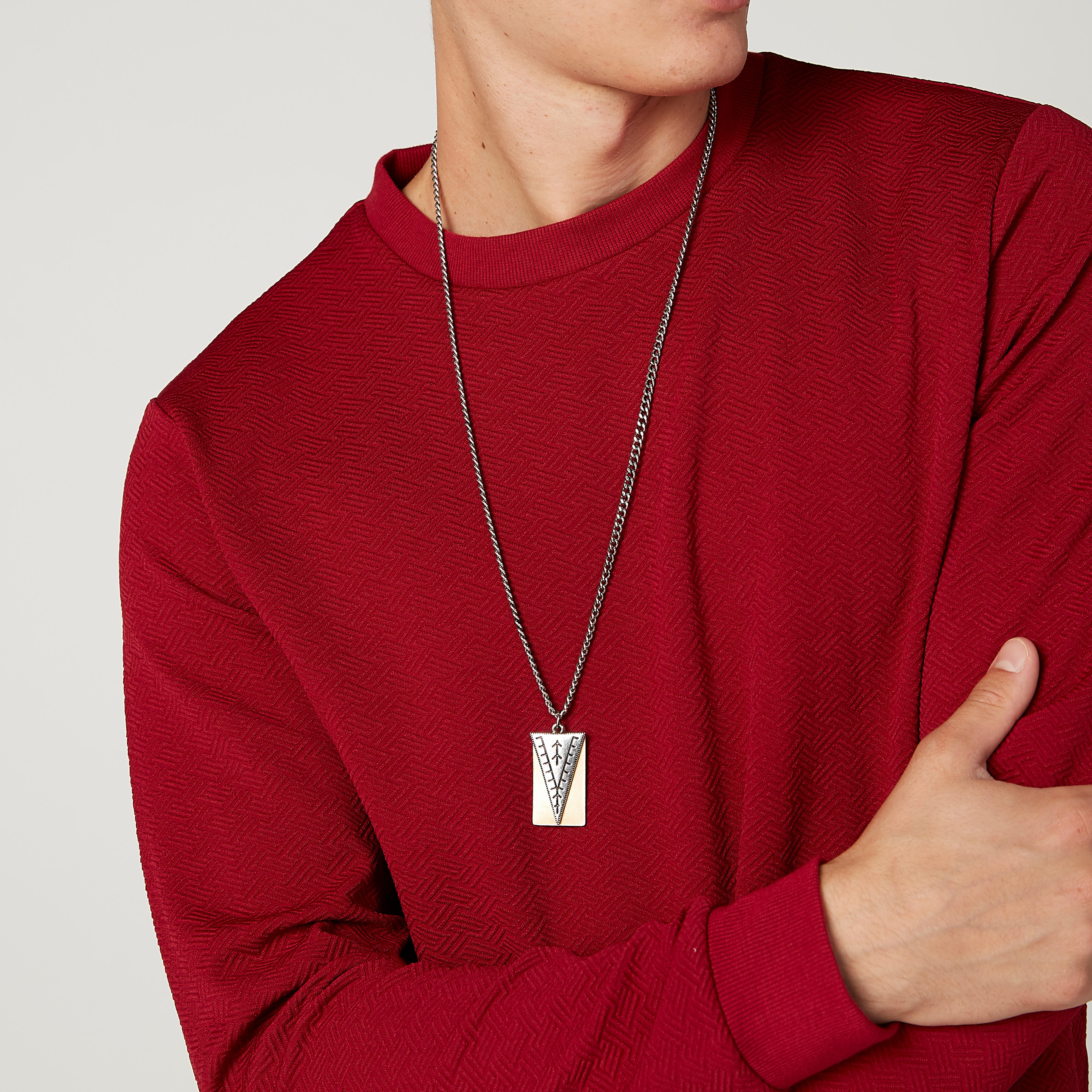 عقد بدلّاية ميتاليك ومشبك إغلاق-men-watchesandjewellery-necklacesandpendants-image-2