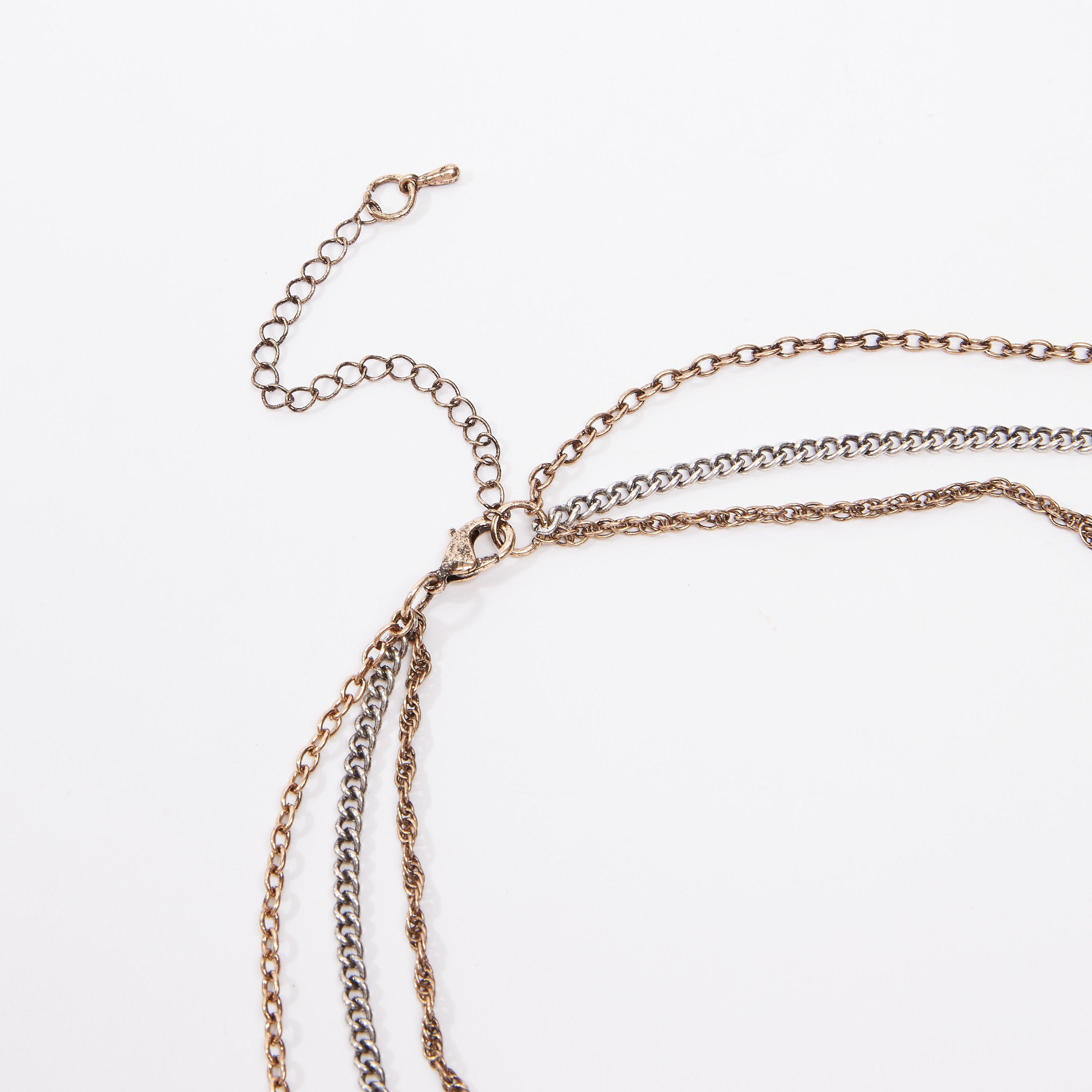 عقد بدلّاية ميتاليك متعدد الطبقات بمشبك إغلاق-men-watchesandjewellery-necklacesandpendants-image-4