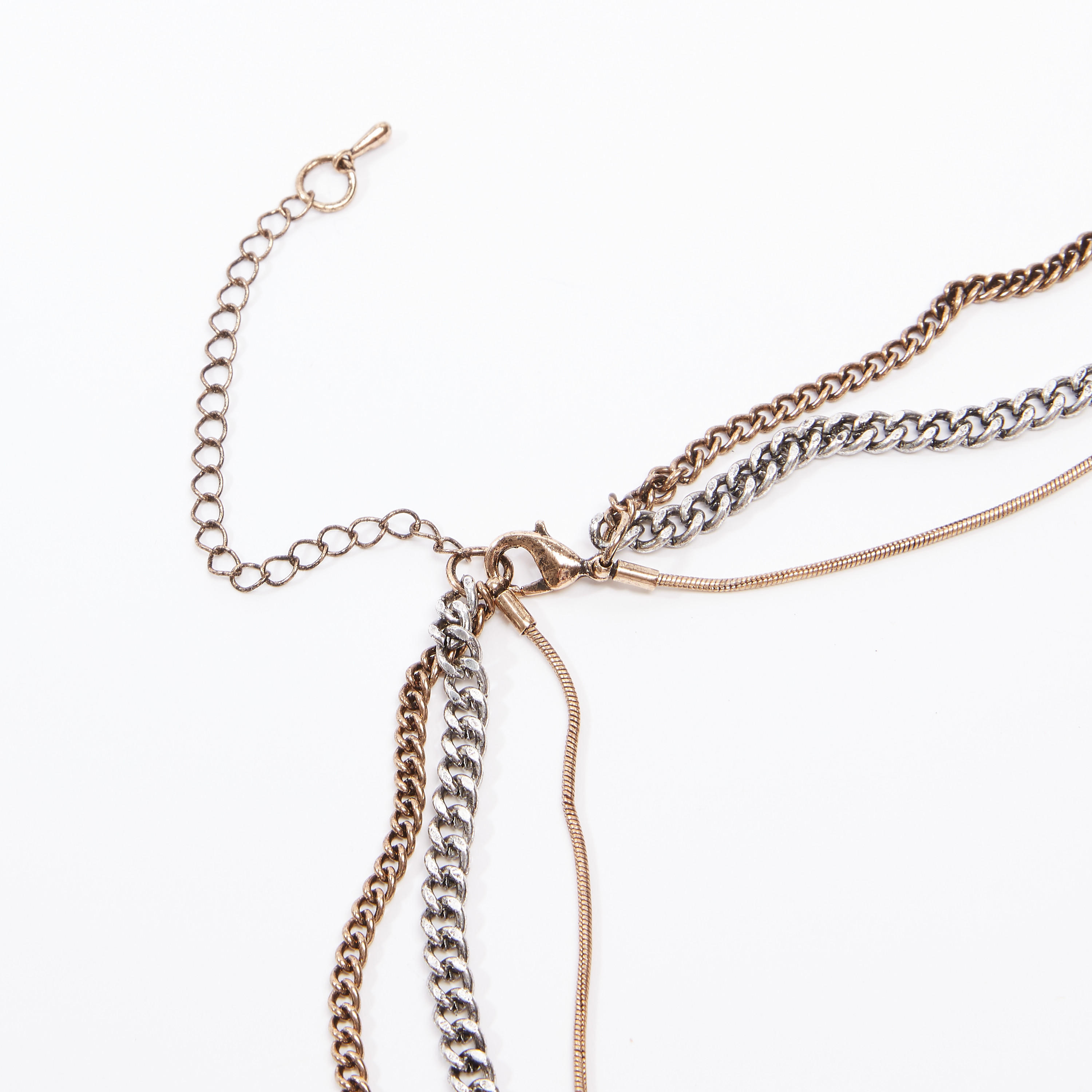 عقد بدلّاية ميتاليك متعدد الطبقات بمشبك إغلاق-men-watchesandjewellery-necklacesandpendants-image-4