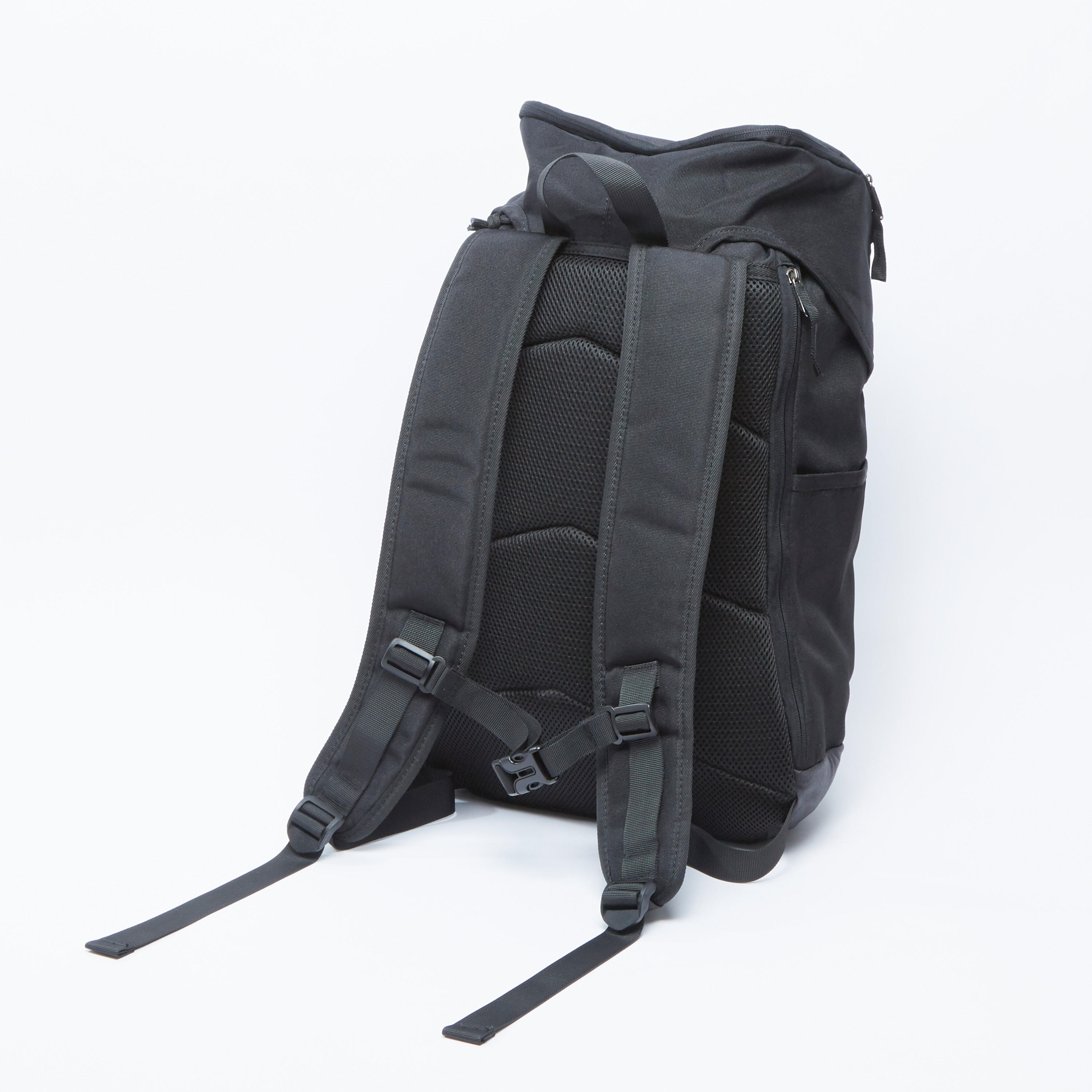 Plain Backpack with Adjustable Straps and Buckle Closure-men-bags-image-4