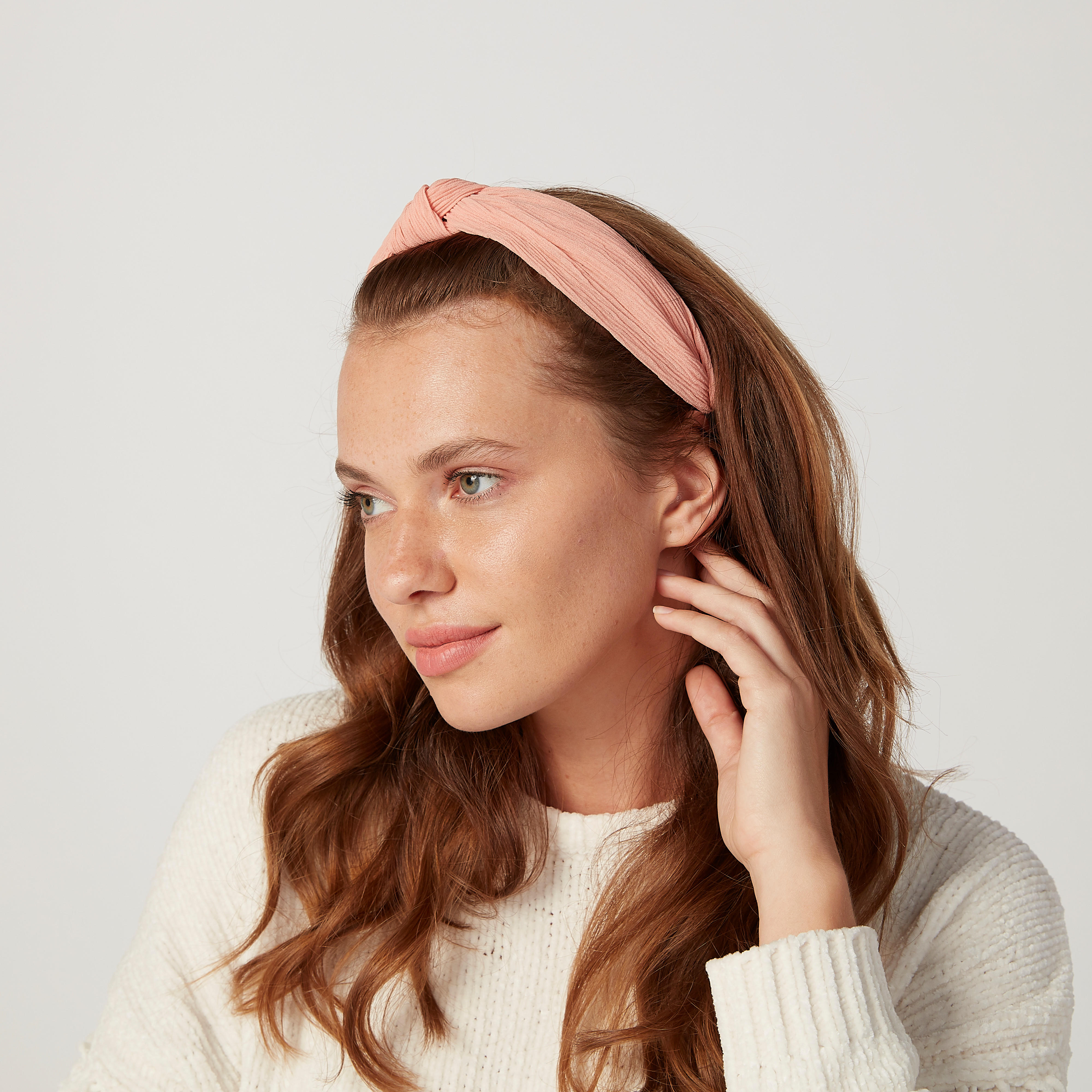 شريطة شعر بارزة الملمس بعقدة - طقم من قطعتين-women-hairaccessories-image-2