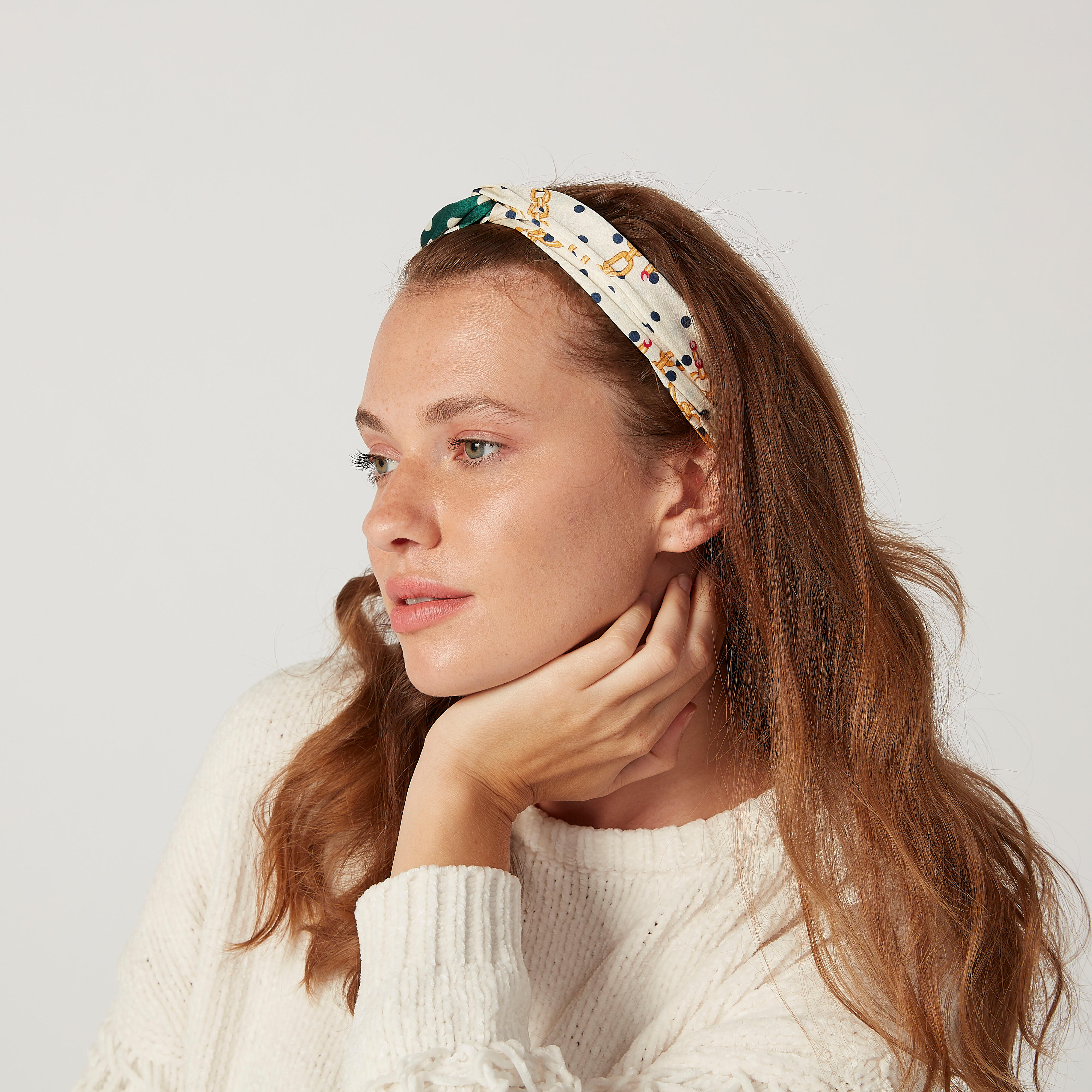 شريطة رأس بعقدة وطبعات - طقم من قطعتين-women-hairaccessories-image-2