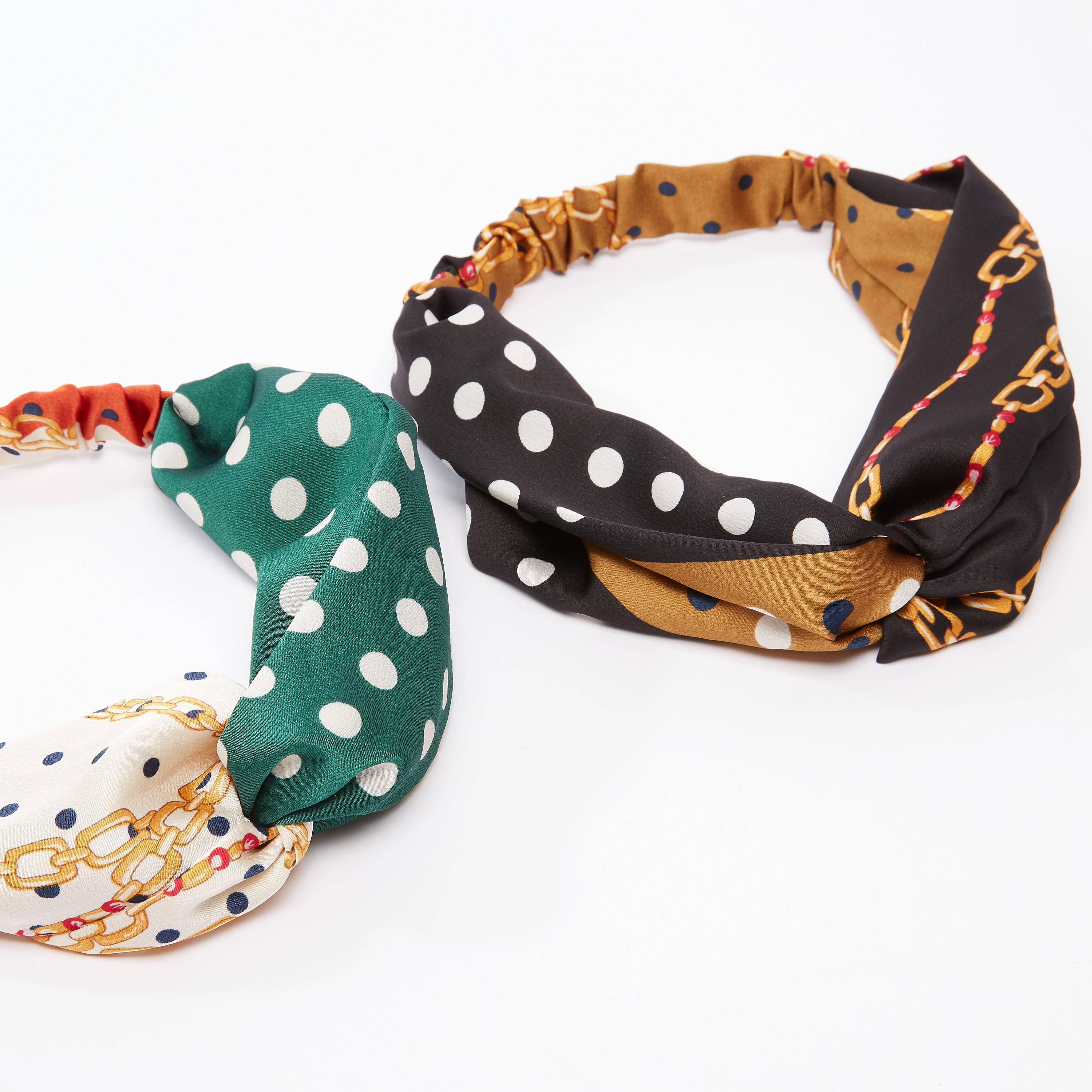 شريطة رأس بعقدة وطبعات - طقم من قطعتين-women-hairaccessories-image-3