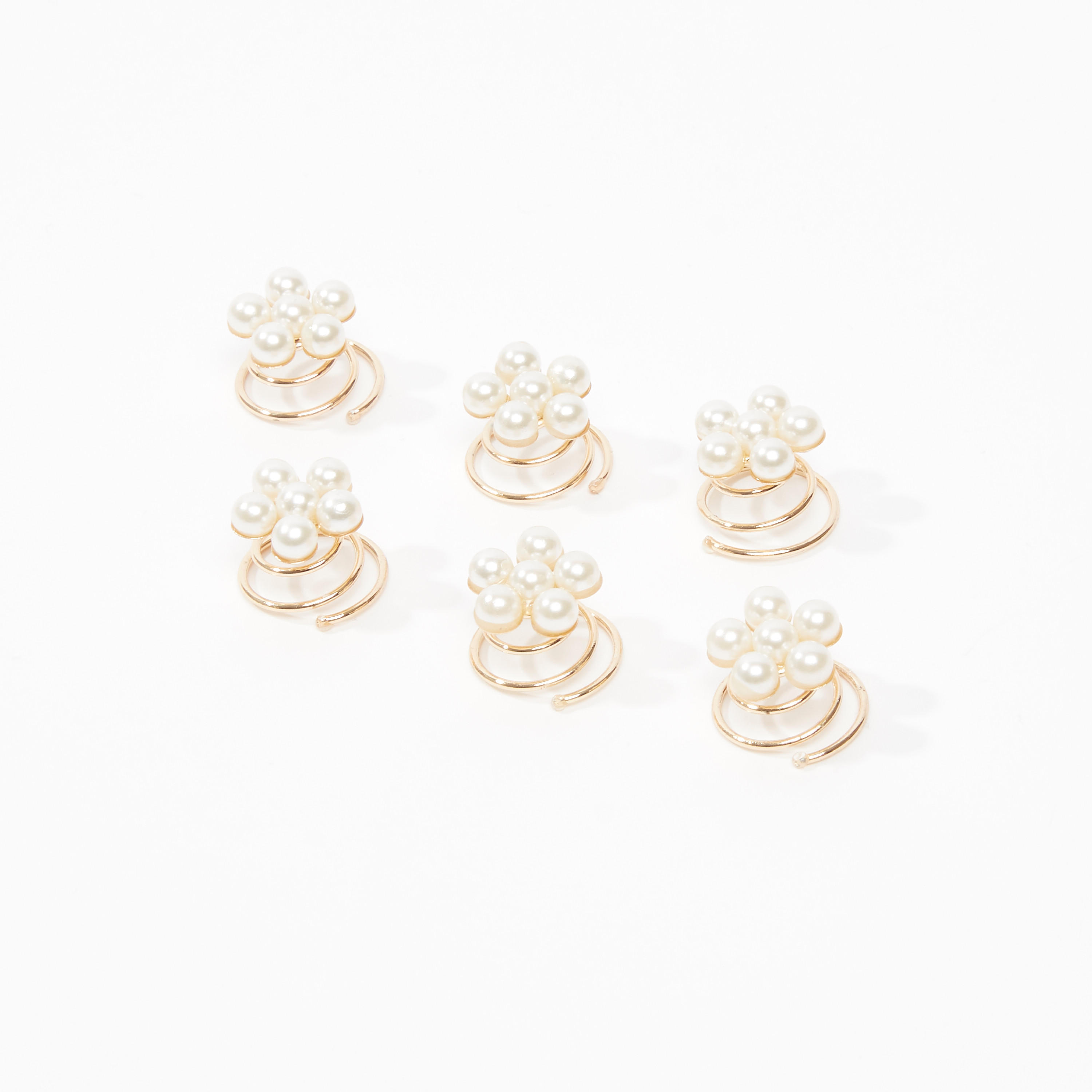 دبابيس شعر مزيّنة باللؤلؤ - طقم من 6 قطع-women-hairaccessories-image-1
