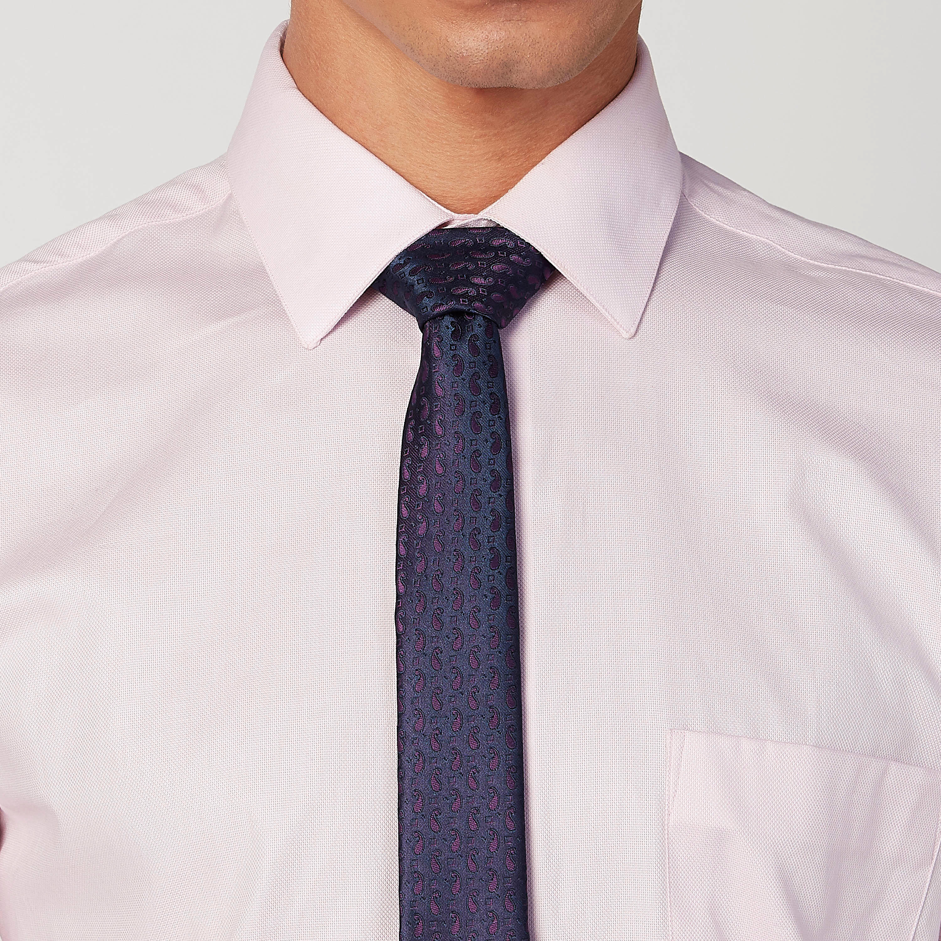 ربطة عنق عادية بارزة الملمس بمشبك تثبيت-men-tiesandcufflinks-pocketsquares-image-2