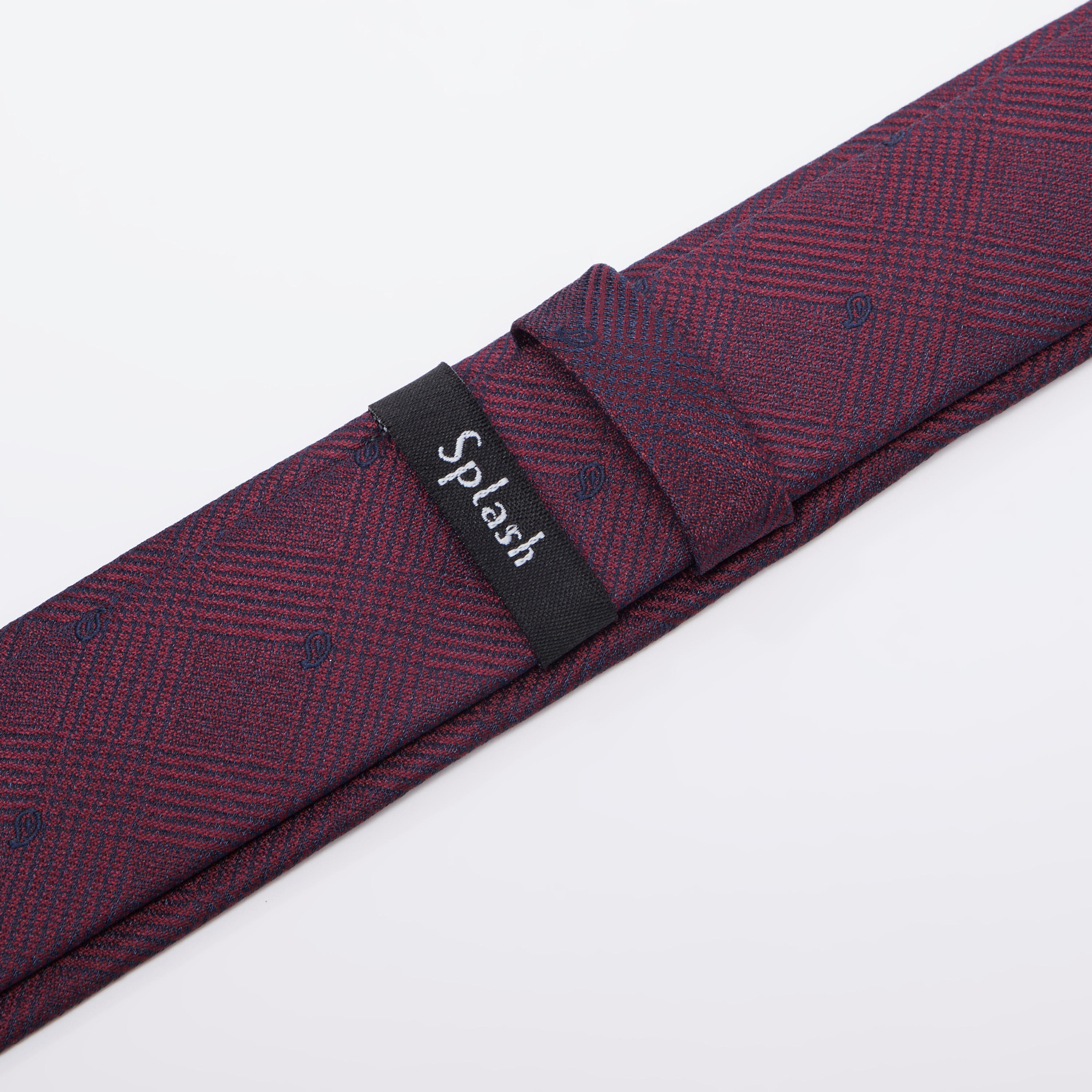ربطة عنق عادية بارزة الملمس بمشبك تثبيت-men-tiesandcufflinks-pocketsquares-image-2