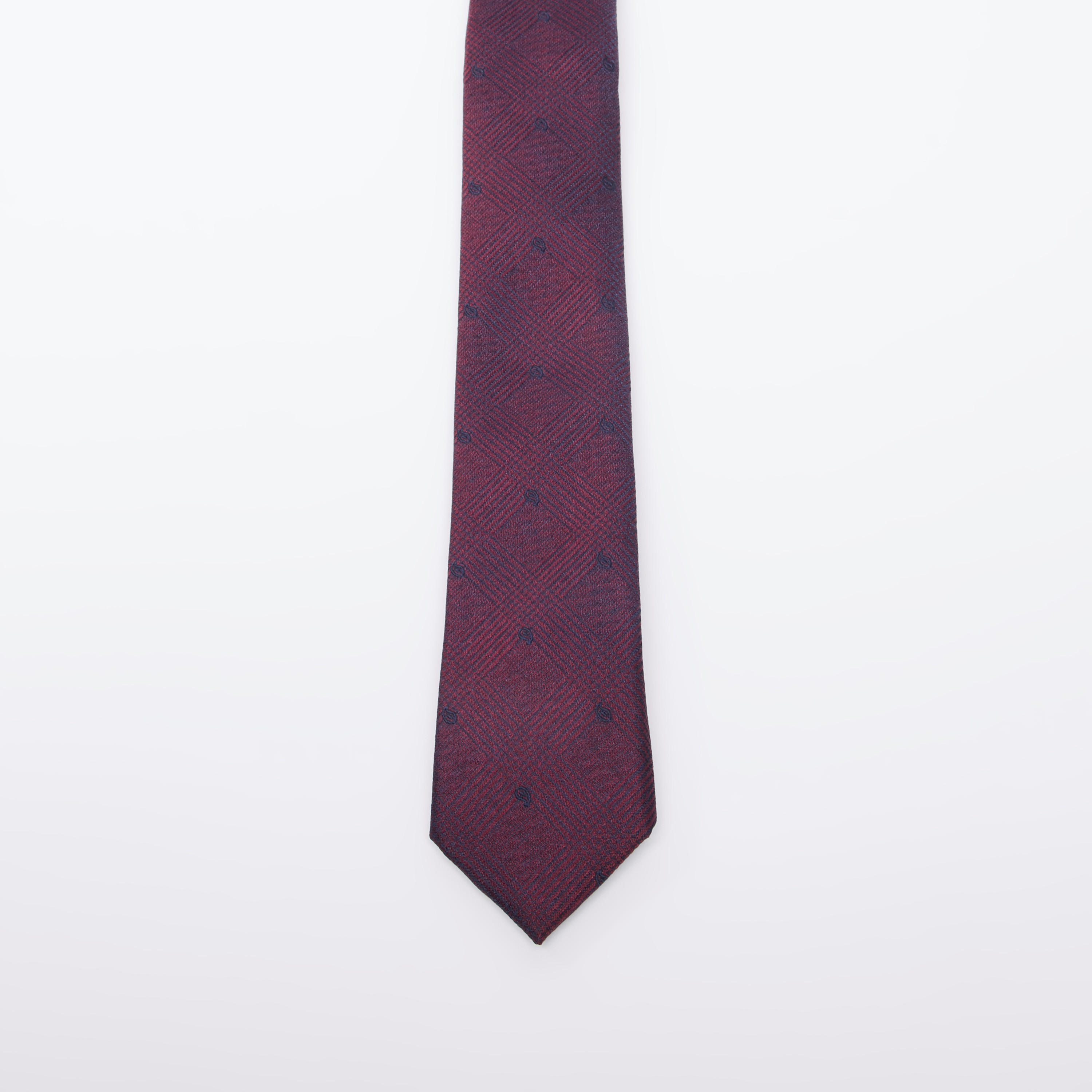 ربطة عنق عادية بارزة الملمس بمشبك تثبيت-men-tiesandcufflinks-pocketsquares-image-1