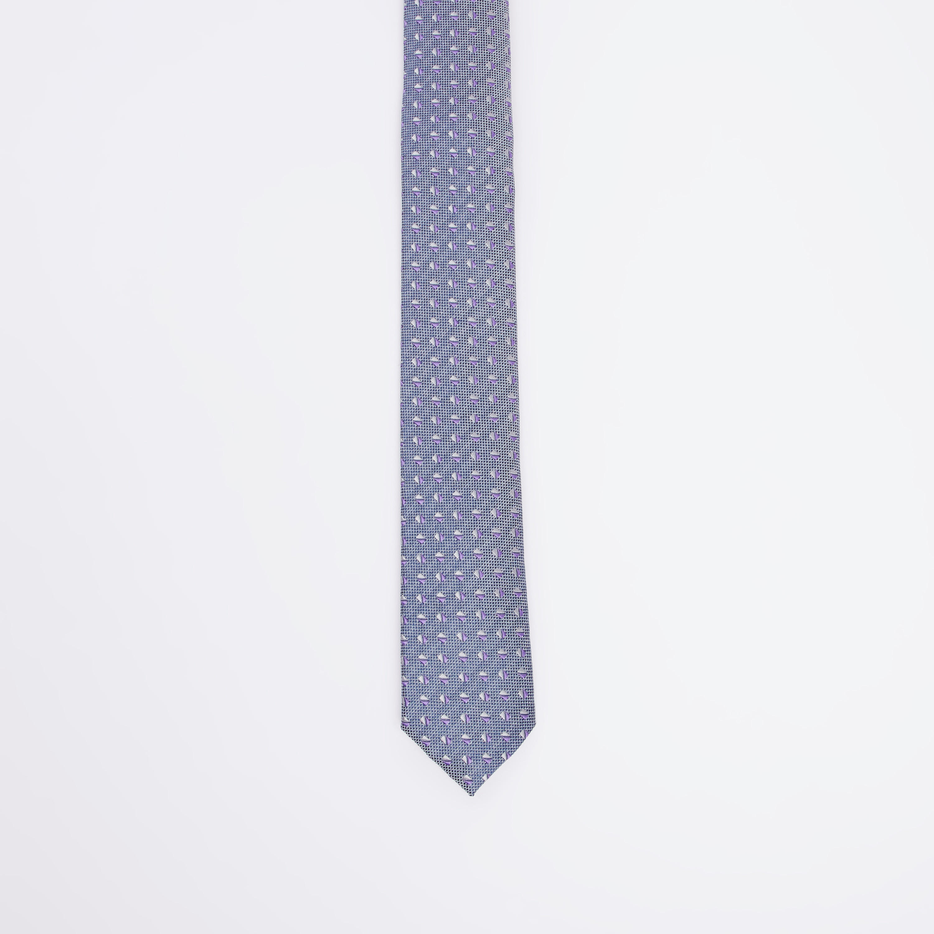 ربطة عنق عادية بارزة الملمس بمشبك تثبيت-men-tiesandcufflinks-pocketsquares-image-1
