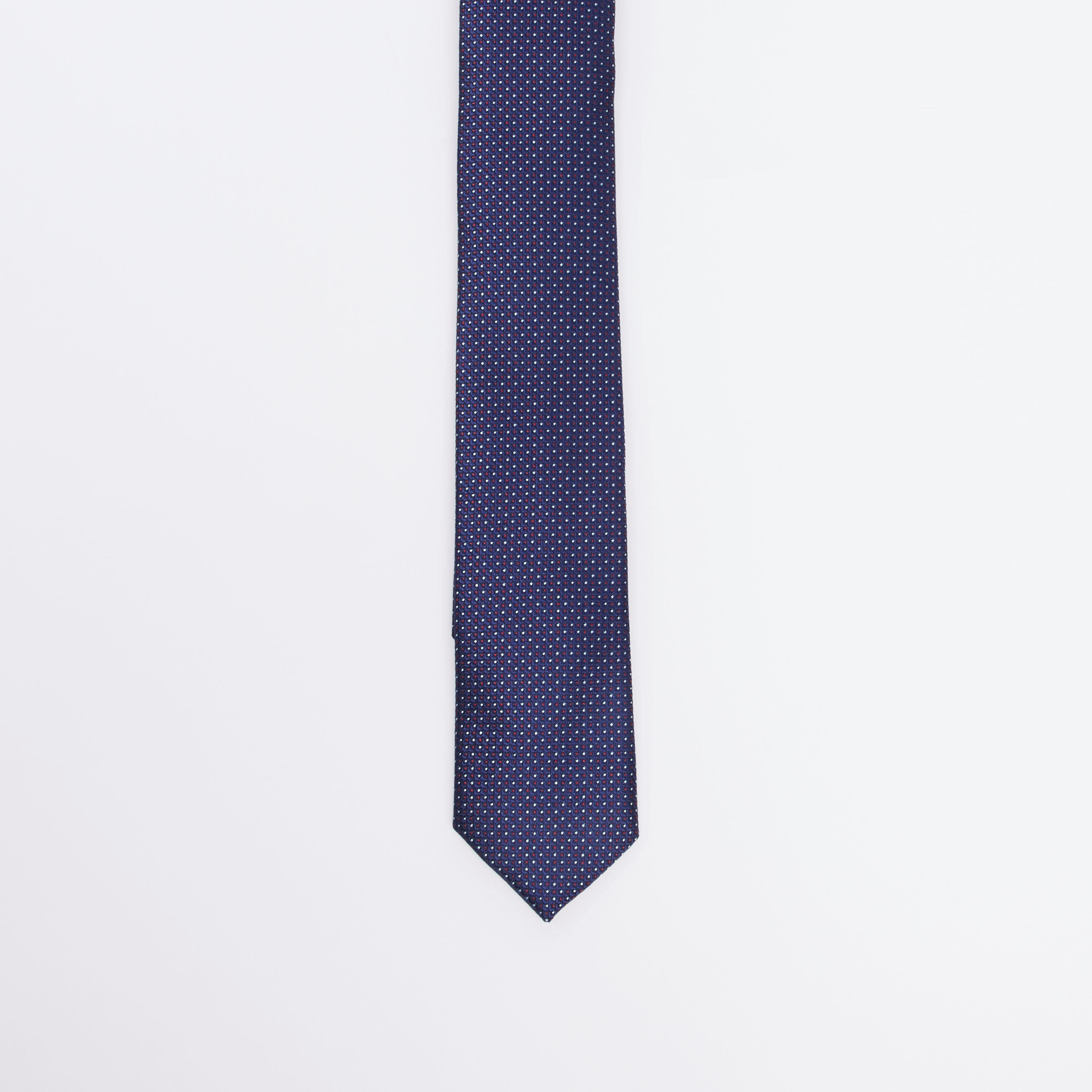 Textured Regular Necktie with Keeper Loop-men-tiesandcufflinks-pocketsquares-image-4