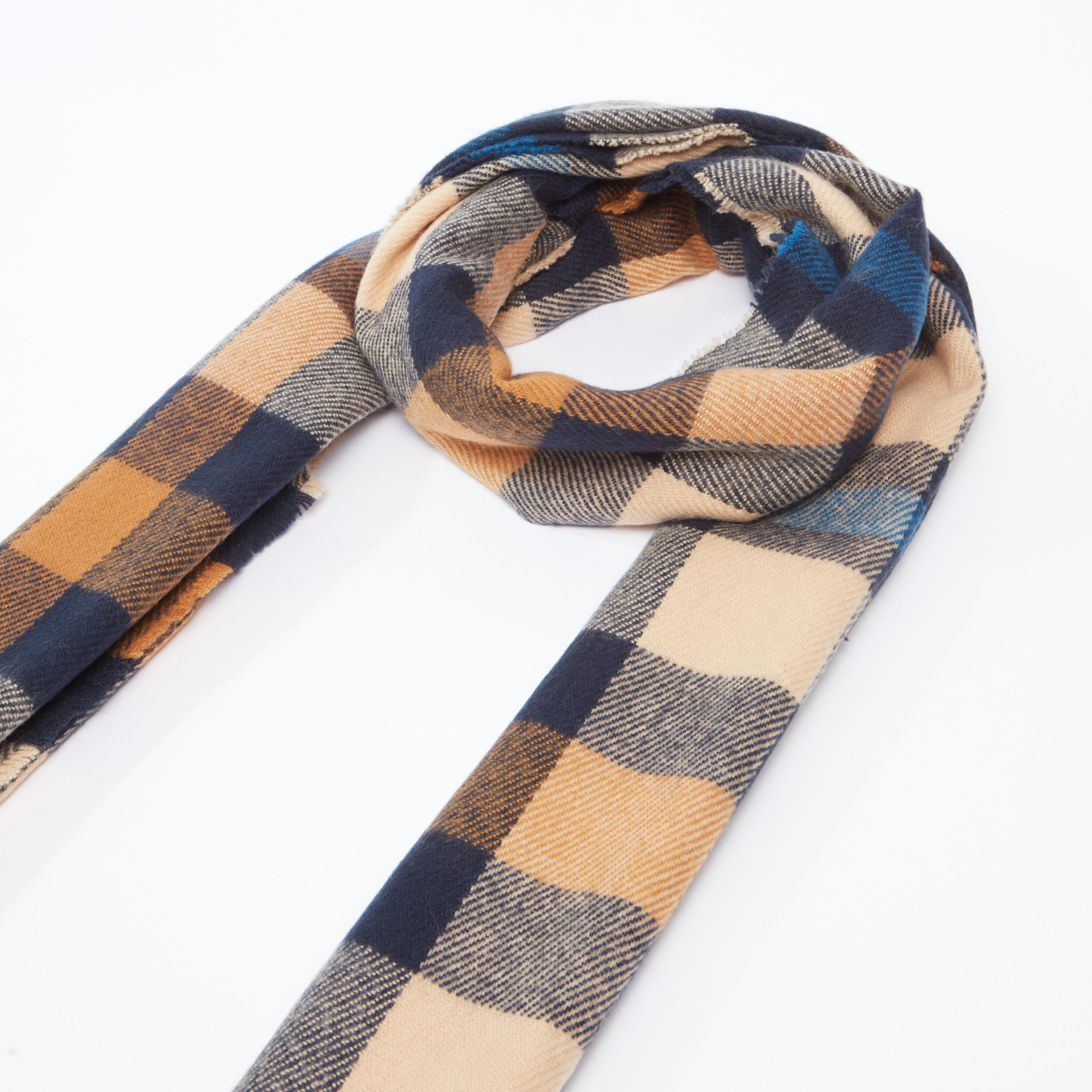 Chequered Scarf with Fringes-men-scarvesandgloves-image-1