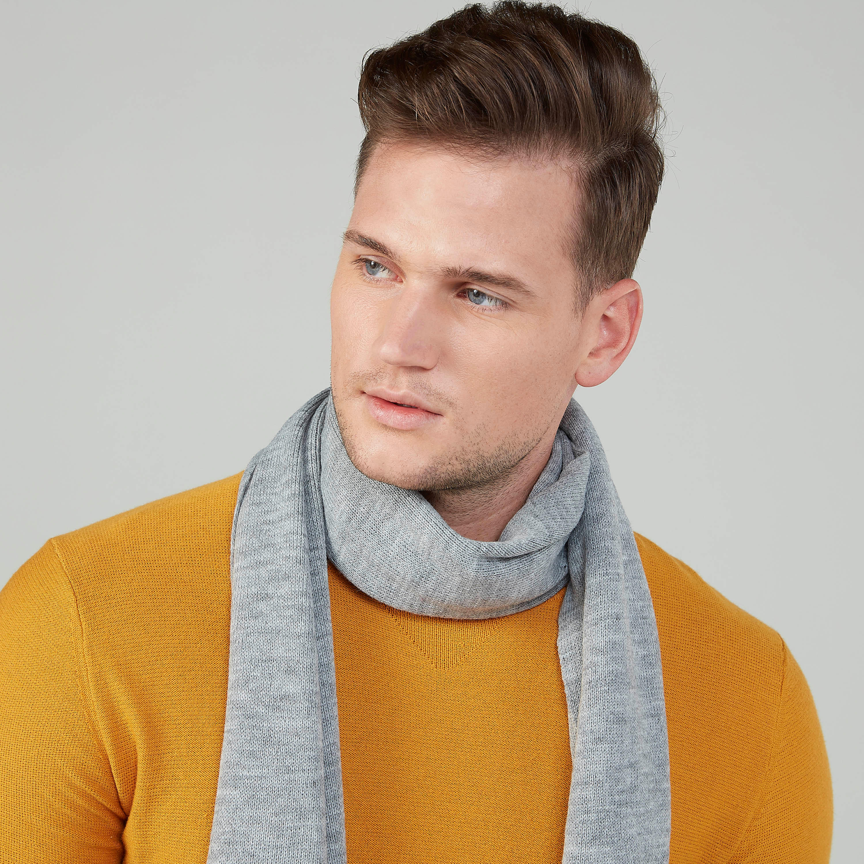 Plain Textured Scarf-men-scarvesandgloves-image-2