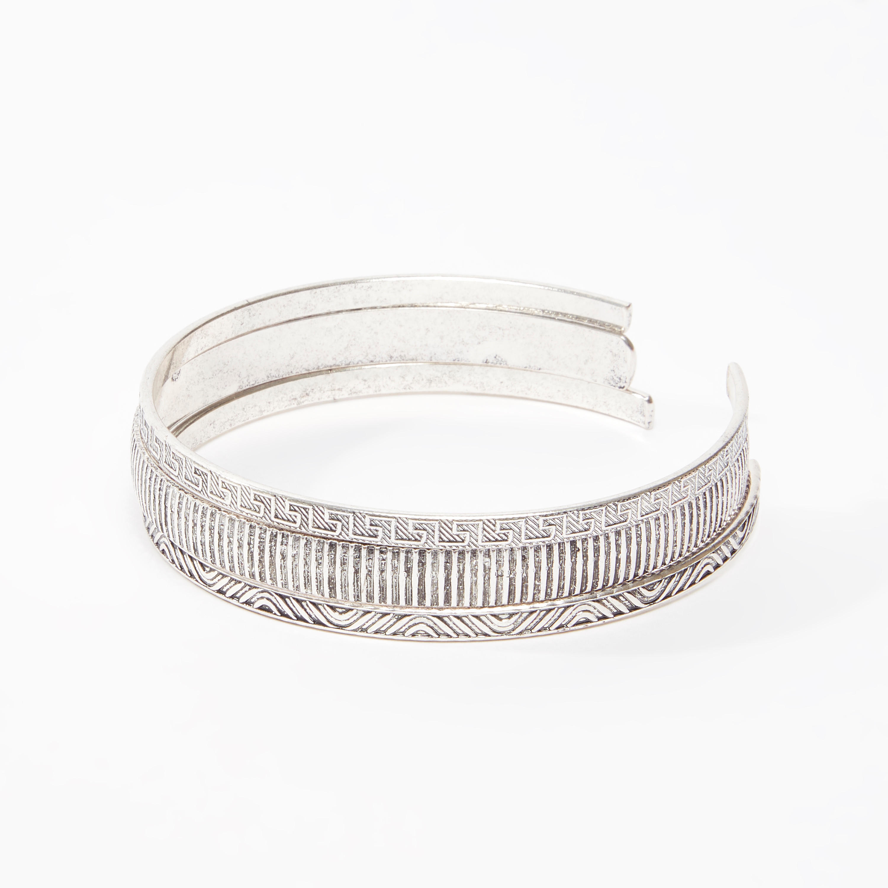 اساور ميتاليك - طقم من 3 قطع-men-watchesandjewellery-bracelets-image-1