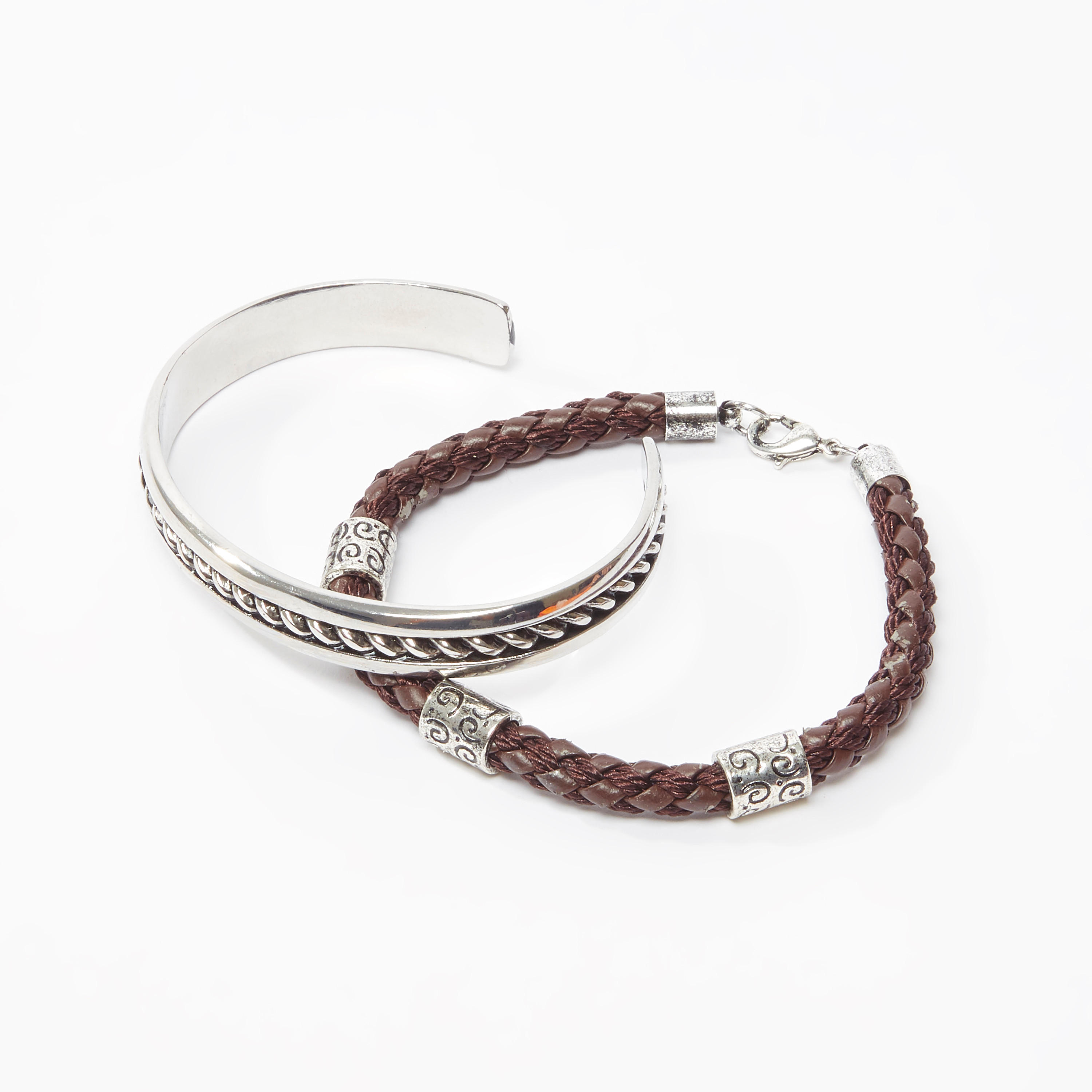 اساور مزينة - طقم من قطعتين-men-watchesandjewellery-bracelets-image-3