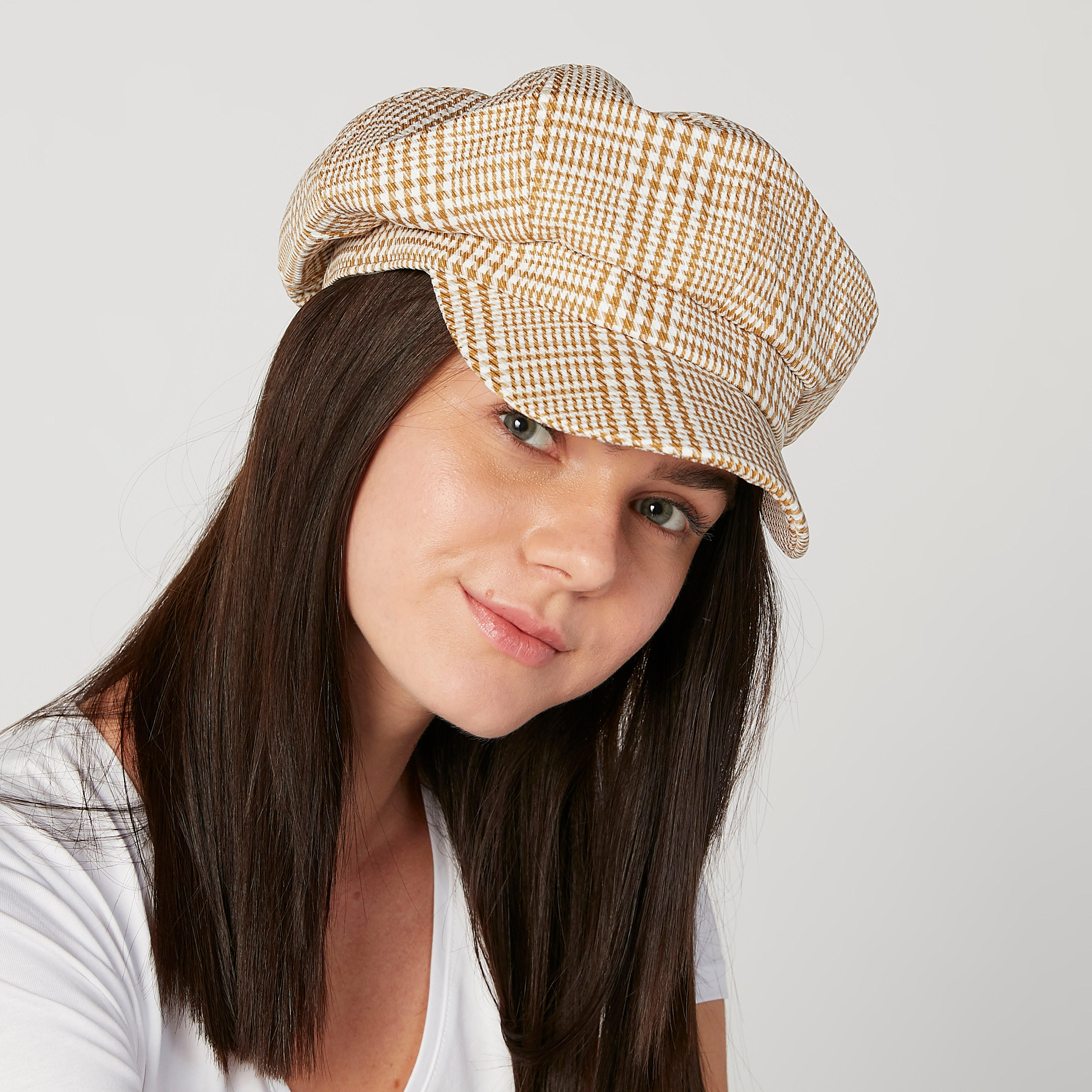 Chequered Beret Cap-women-clothingaccessories-capsandhats-image-2