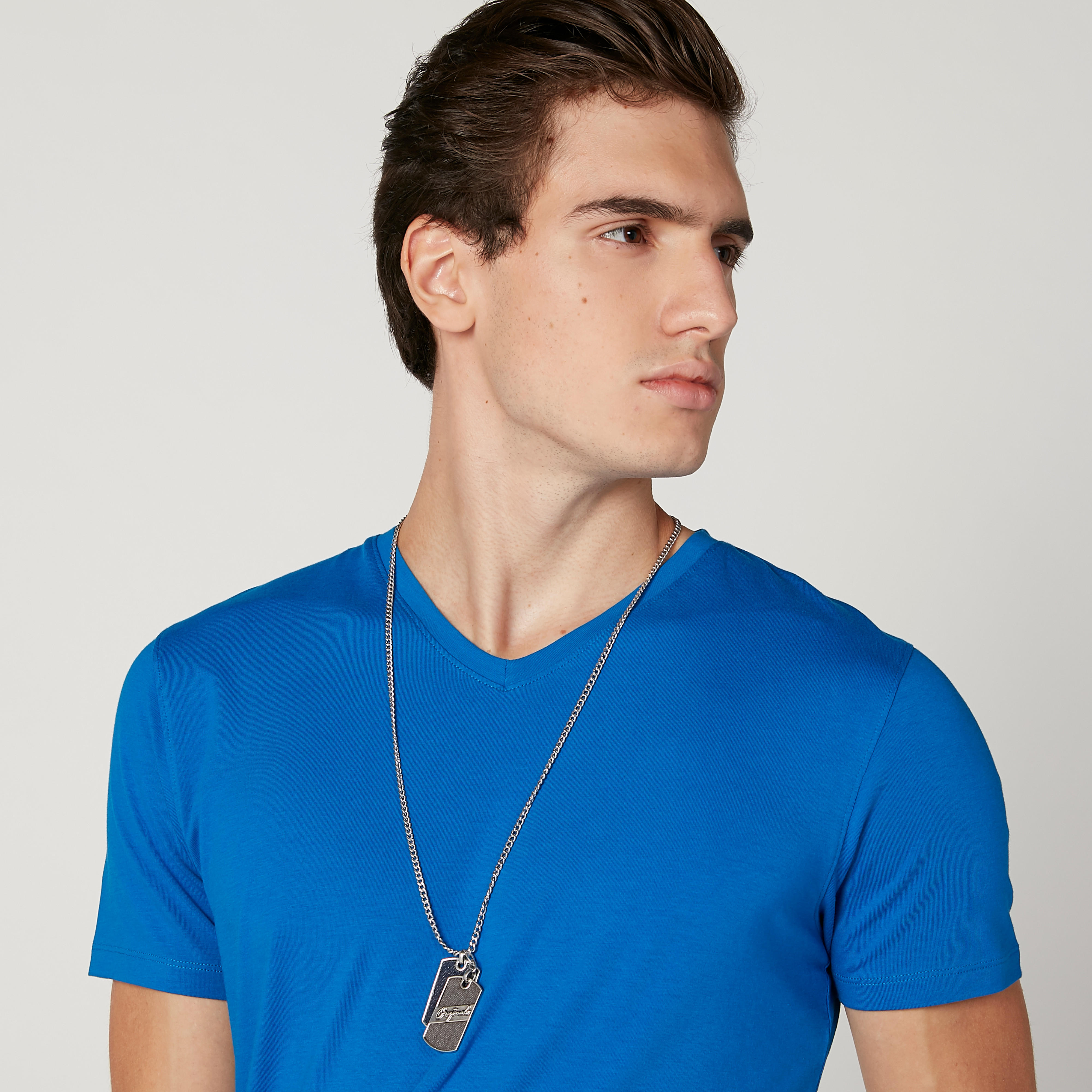 Metallic Pendant Necklace with Lobster Clasp-men-watchesandjewellery-necklacesandpendants-image-2
