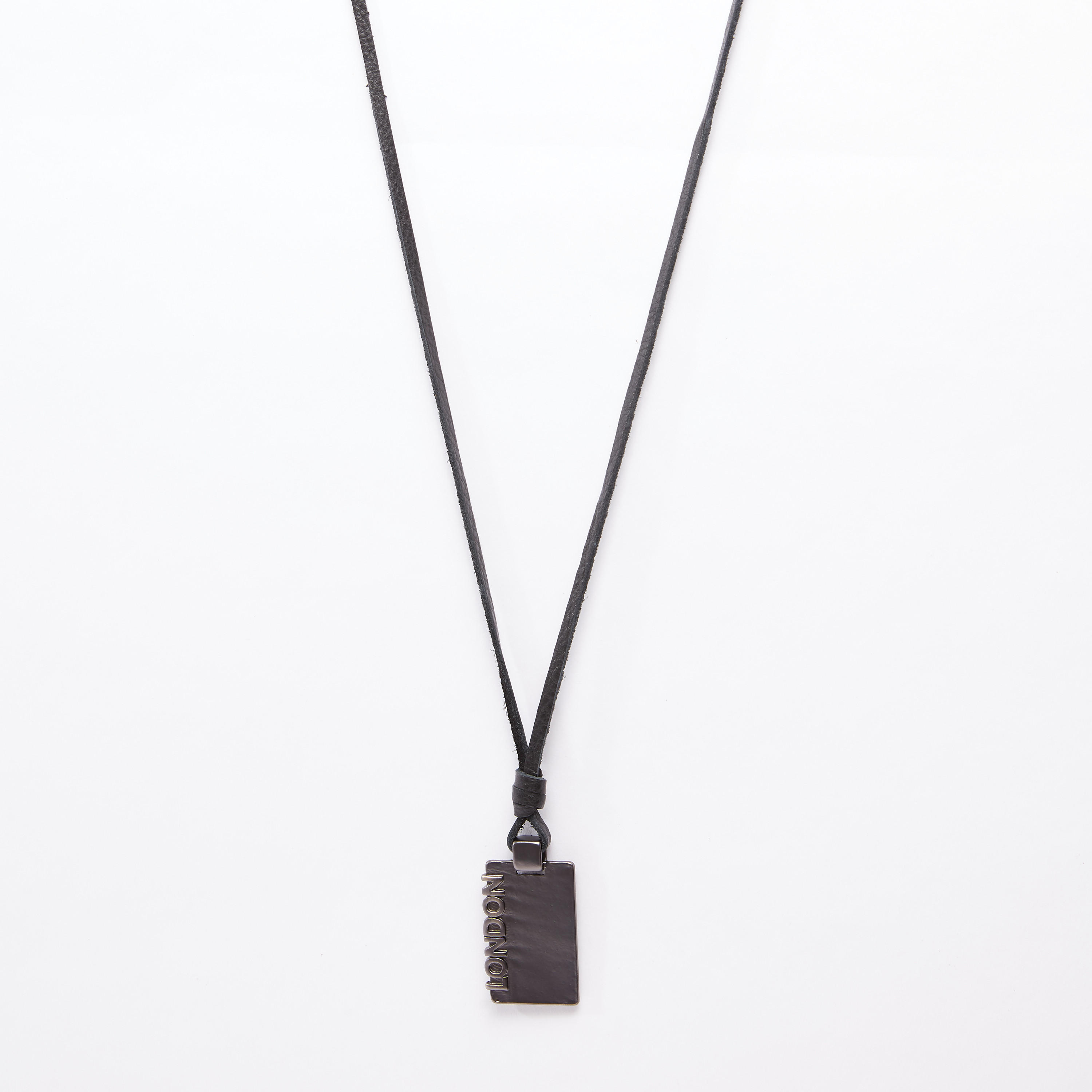 Metallic Pendant Necklace with Tie Ups-men-watchesandjewellery-necklacesandpendants-image-1