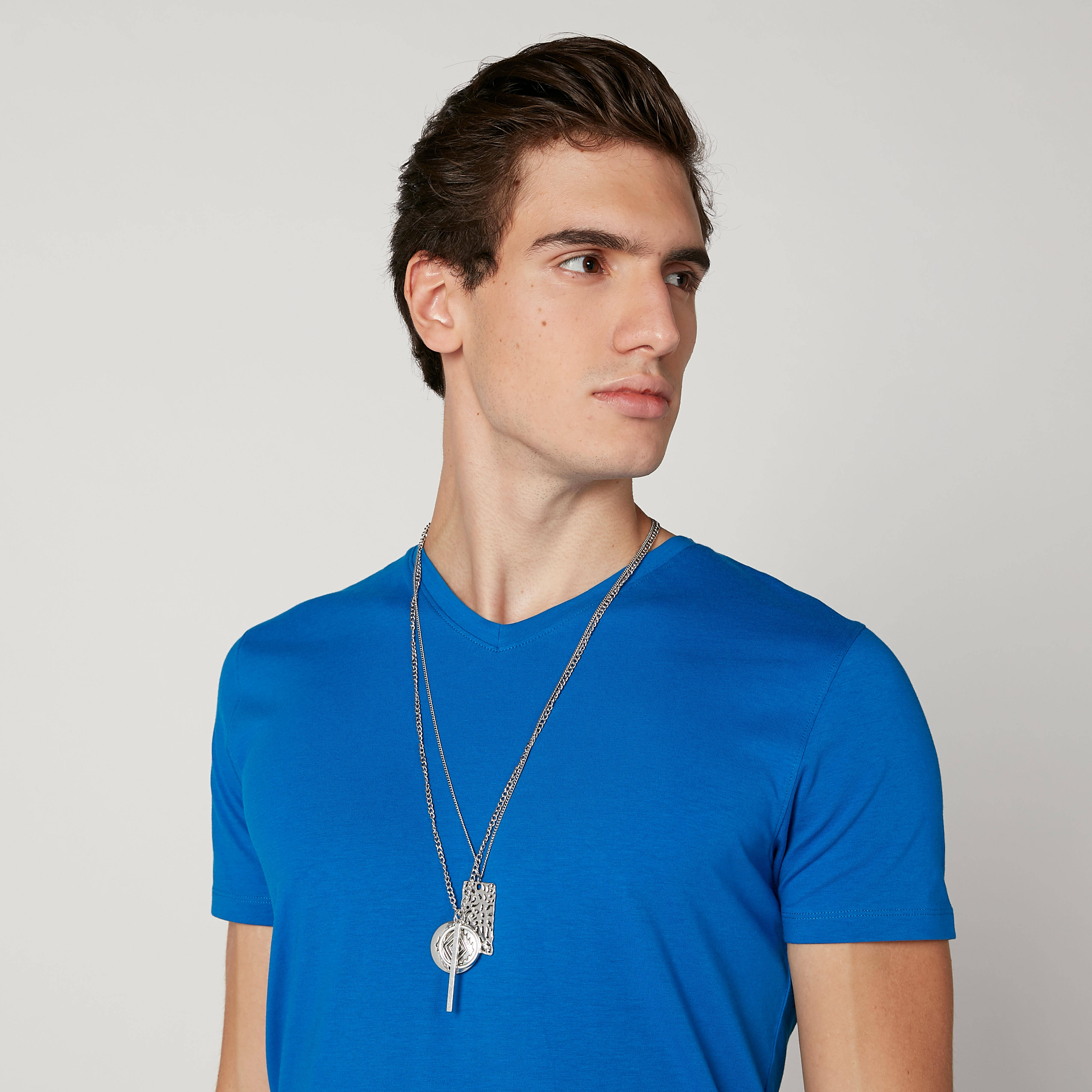 عقد ميتاليك متعدد الطبقات بمشبك إغلاق-men-watchesandjewellery-necklacesandpendants-image-2