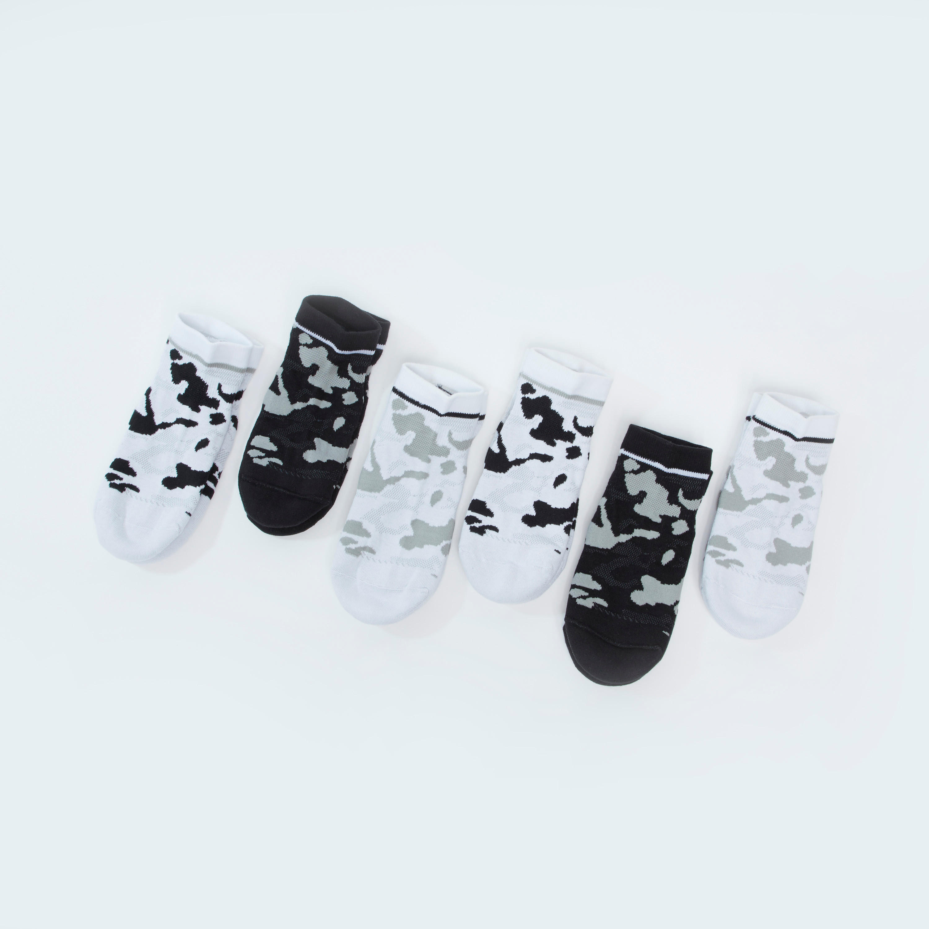 جوارب بطول الكاحل بحوّاف أساور وطبعات - طقم من 6 أزواج-women-socksandstockings-image-1