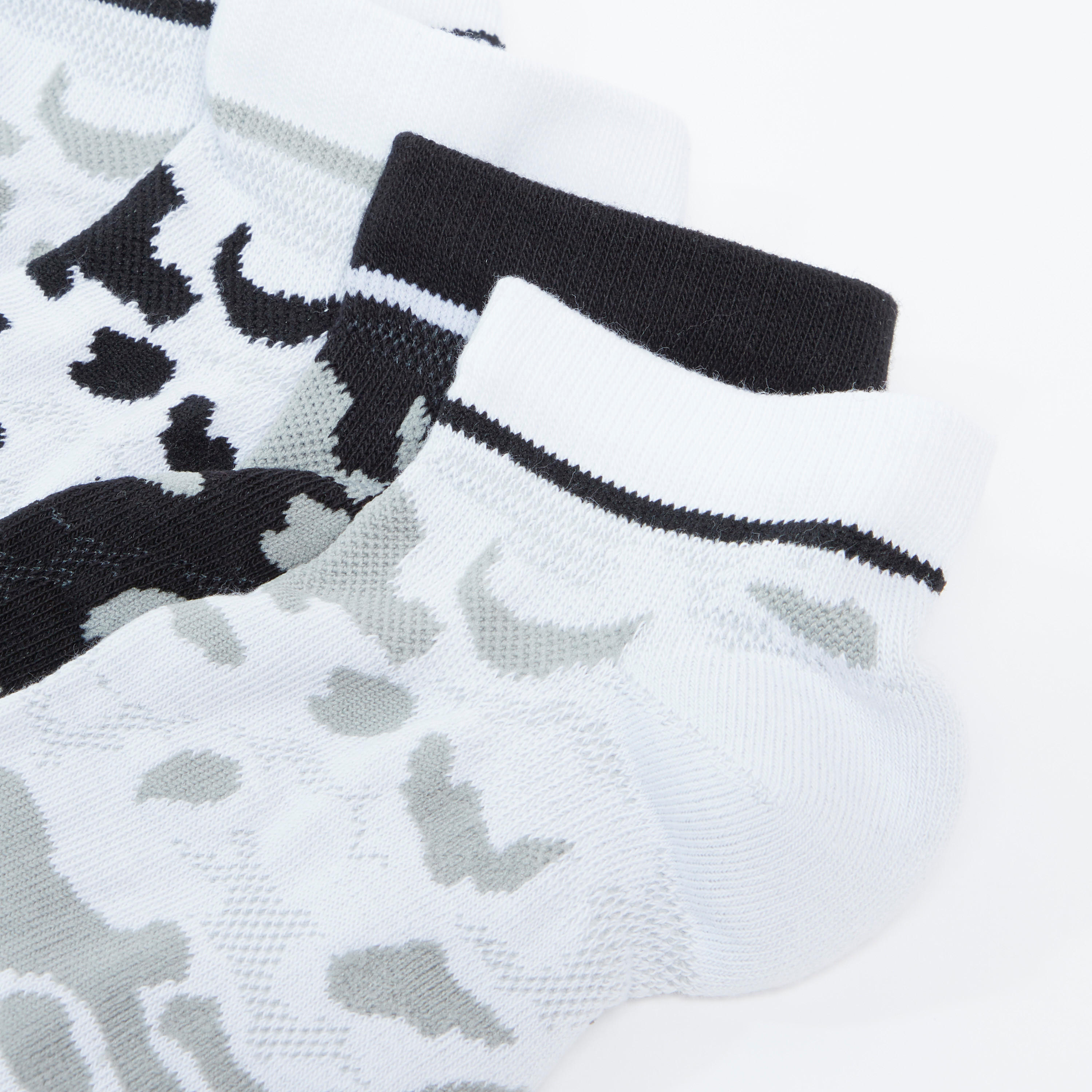جوارب بطول الكاحل بحوّاف أساور وطبعات - طقم من 6 أزواج-women-socksandstockings-image-3