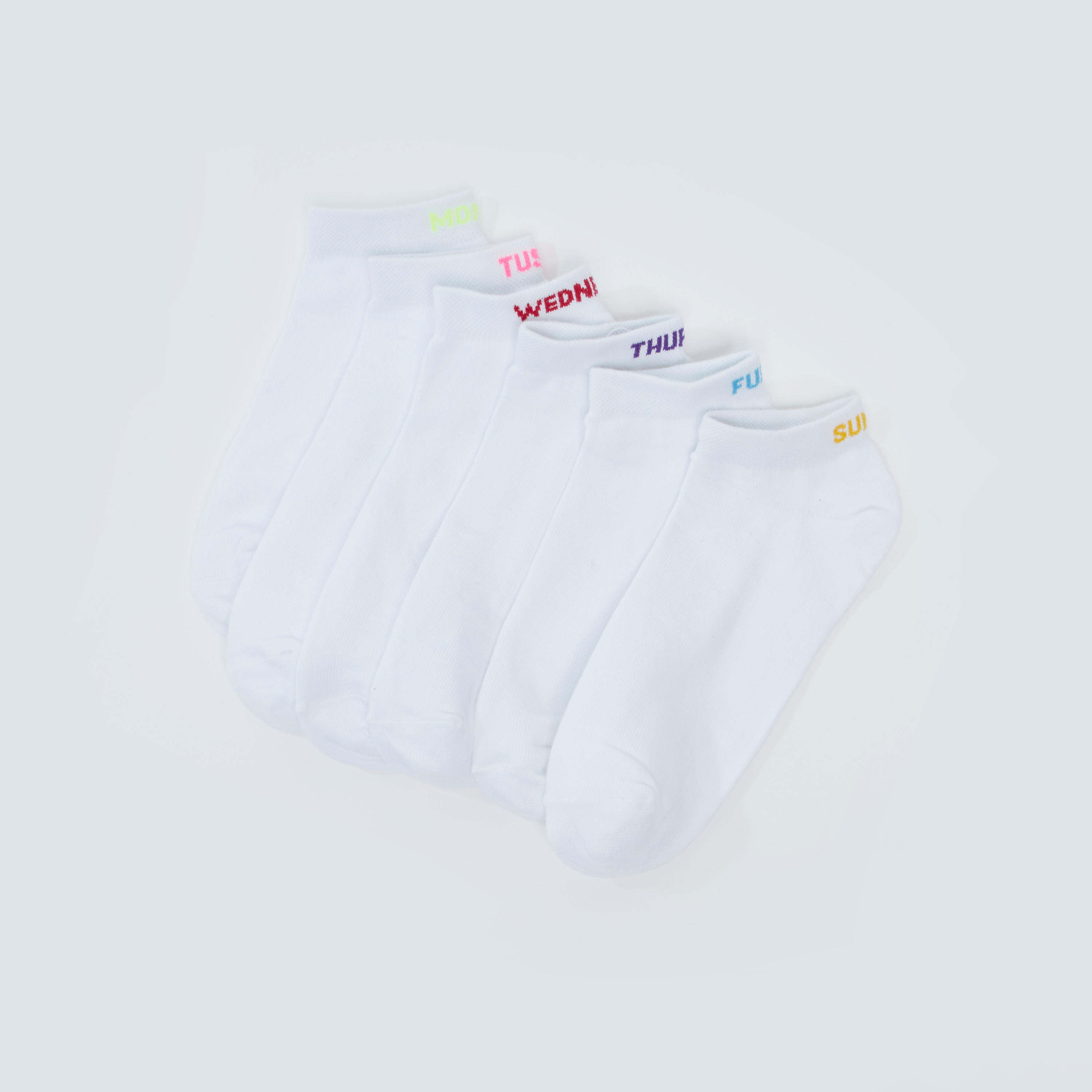 جوارب بطول الكاحل بحوّاف أساور وطبعات - طقم من 6 أزواج-women-socksandstockings-image-2
