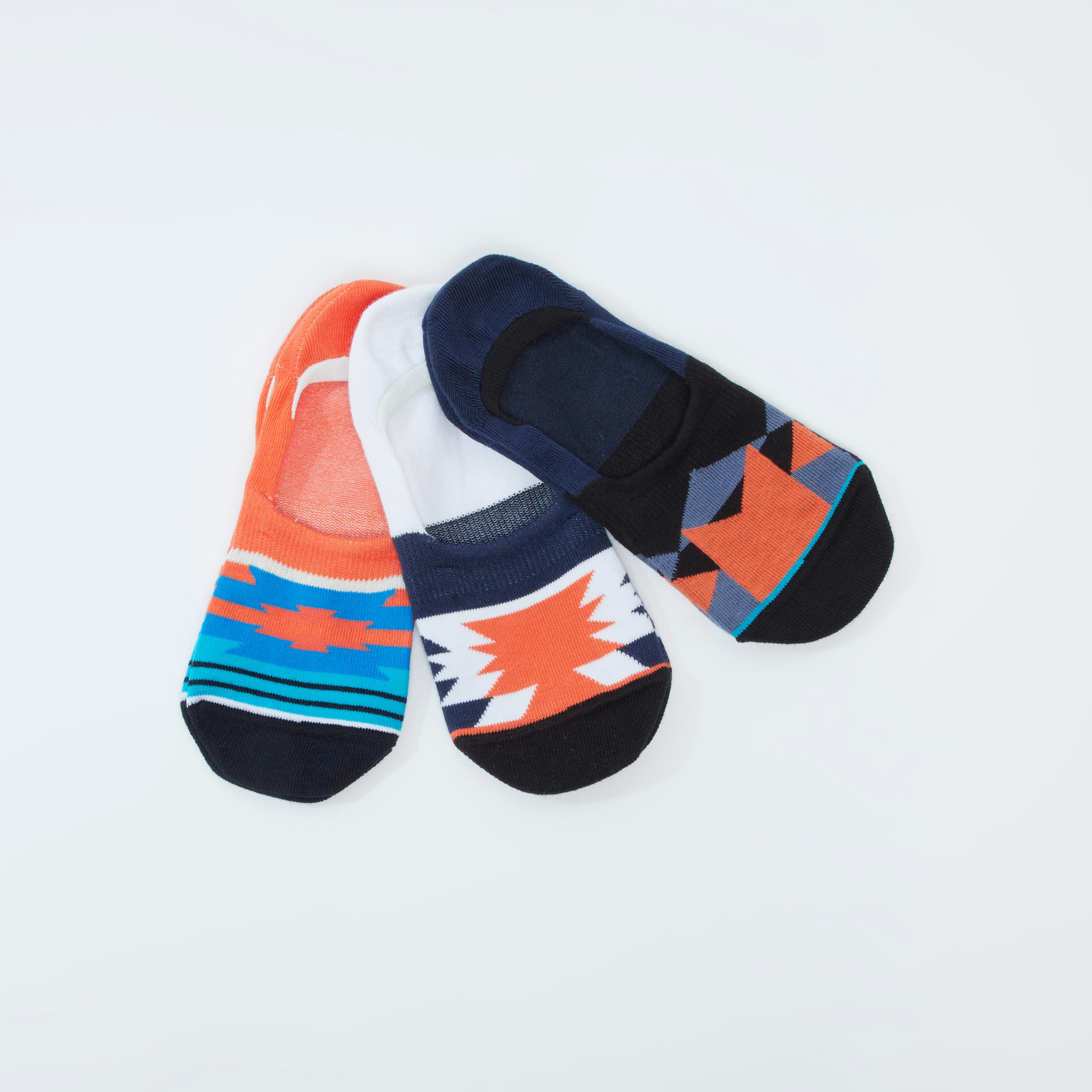 Set of 3 - Printed No Show Socks with Elasticised Hem-women-socksandstockings-image-3