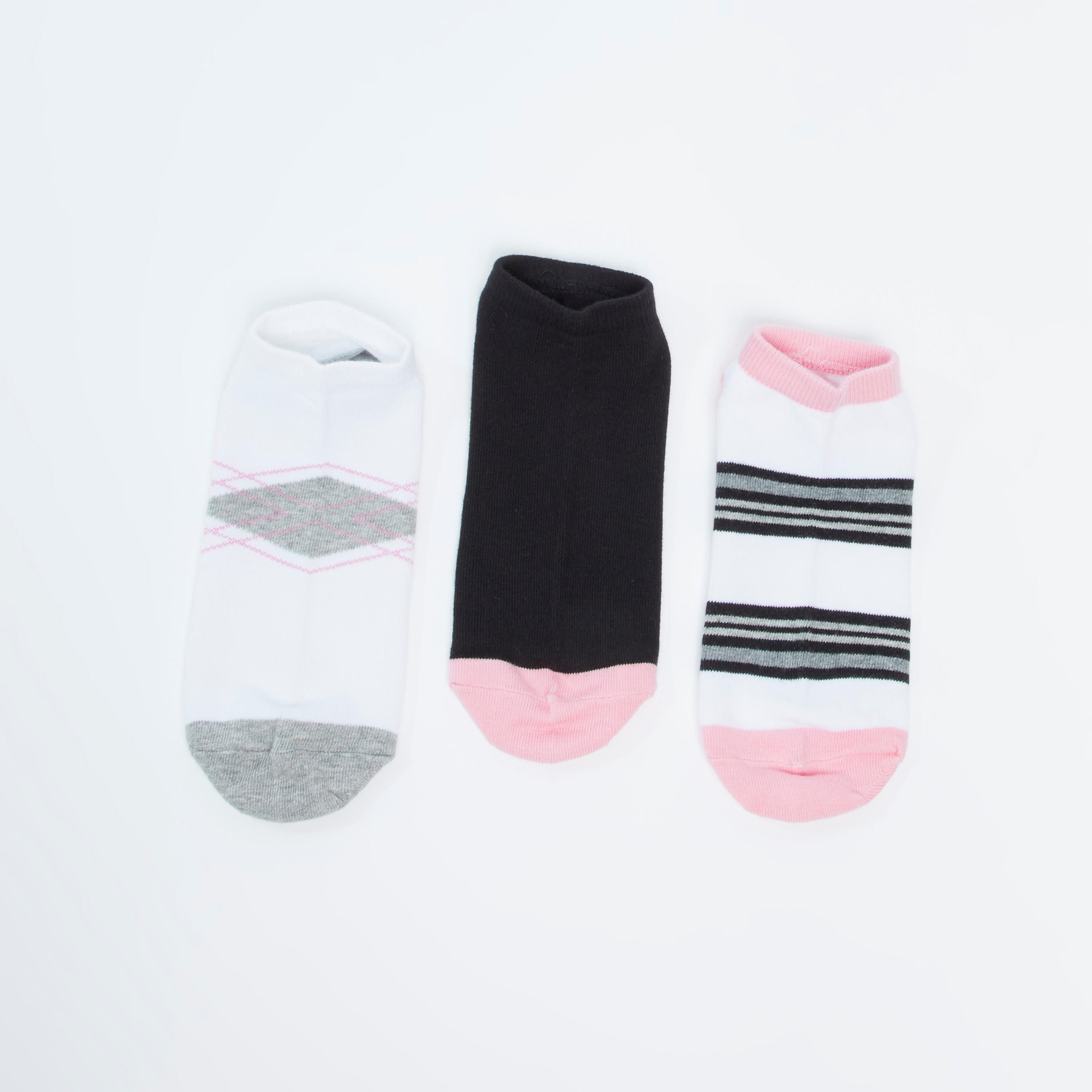 جوارب متنوعة بطول الكاحل بحواف مطّاطية - طقم من 3 أزواج-women-socksandstockings-image-3