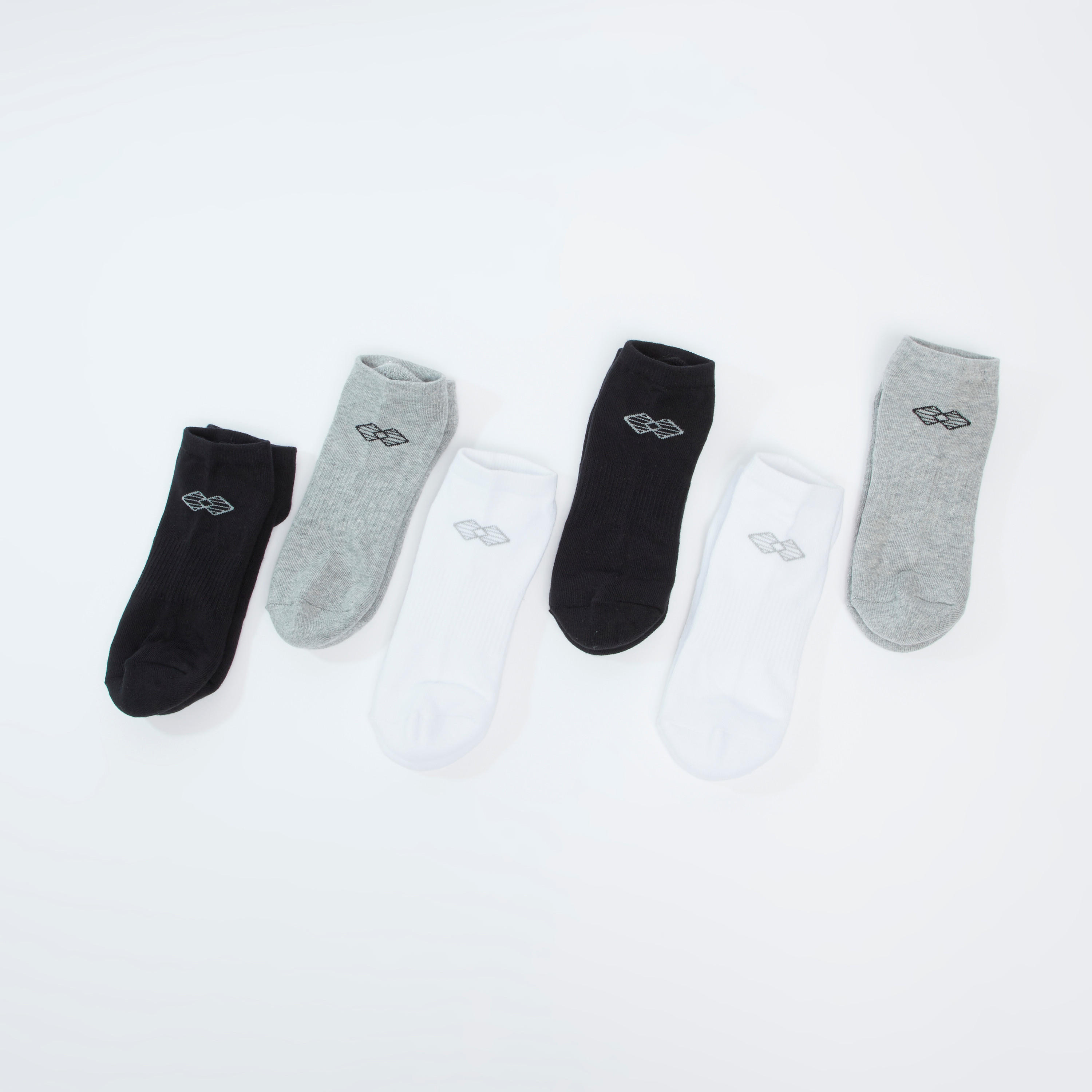 جوارب بطول الكاحل بحوّاف أساور وطبعات - طقم من 6 أزواج-women-socksandstockings-image-1